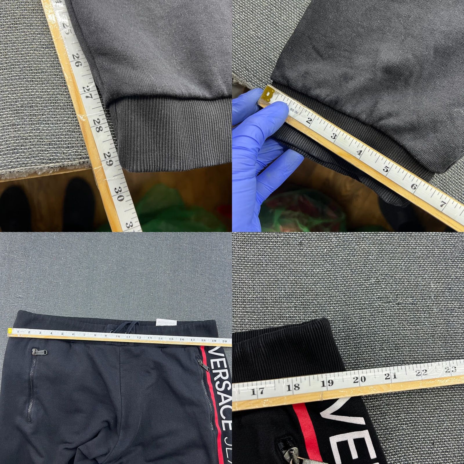 Versace Jeans Couture Versace Jeans Track Pants Mens 3XL Black Spellout Drawstrings Joggers Size US 39 - 9 Thumbnail