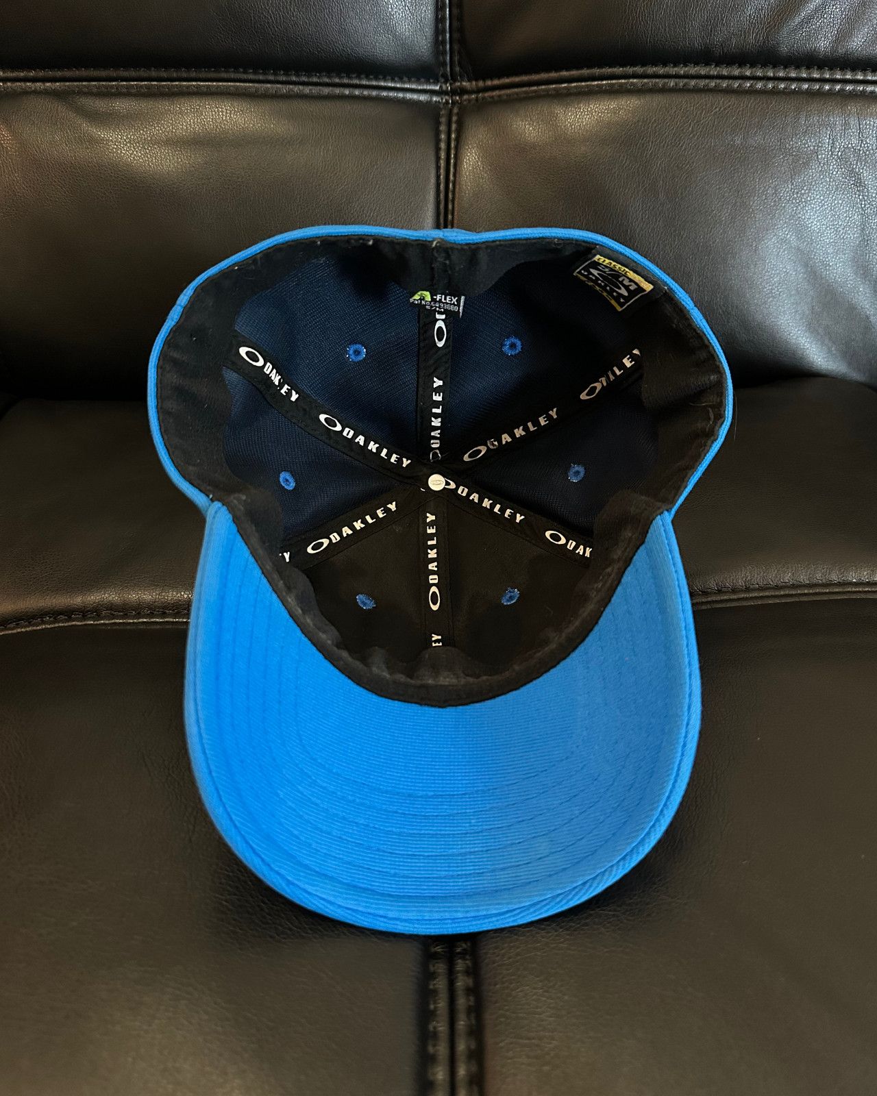 Oakley Oakley Logo Flex Fit Cap Hat Blue Size ONE SIZE - 7 Thumbnail