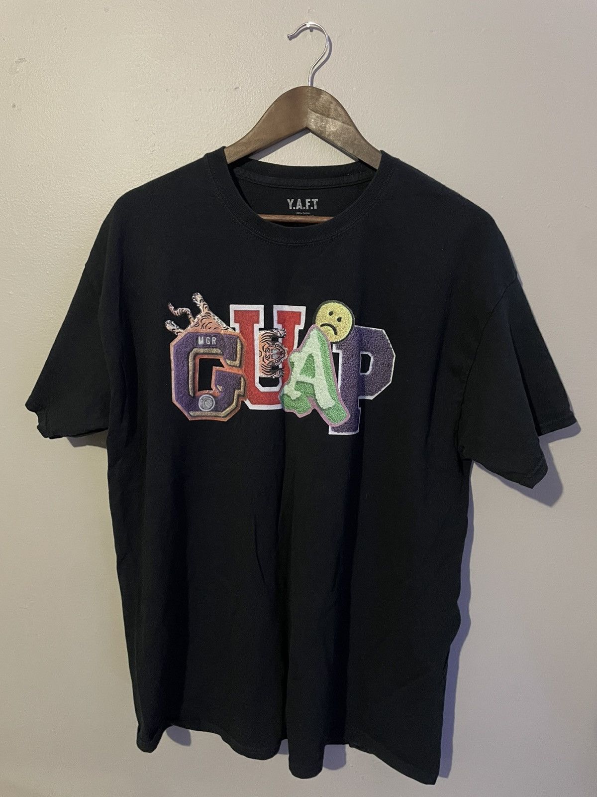 Vintage Y.A.F.T “GUAP” Graphic Tee – Black Size US L / EU 52-54 / 3 - 1 Thumbnail
