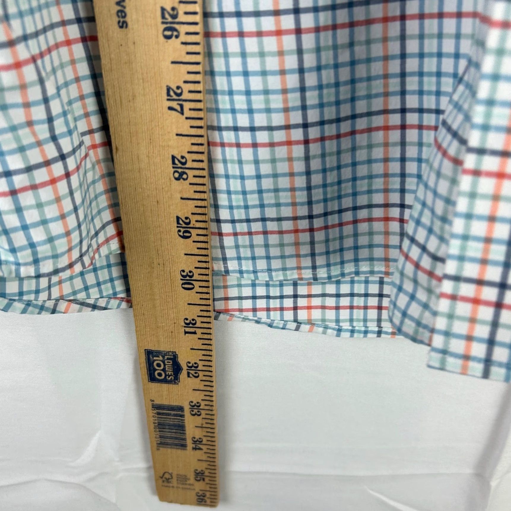 Southern Tide Southern Tide Intercoastal Shirt Mens Medium Blue Orange Plaid Performance 9136 Size US M / EU 48-50 / 2 - 4 Thumbnail