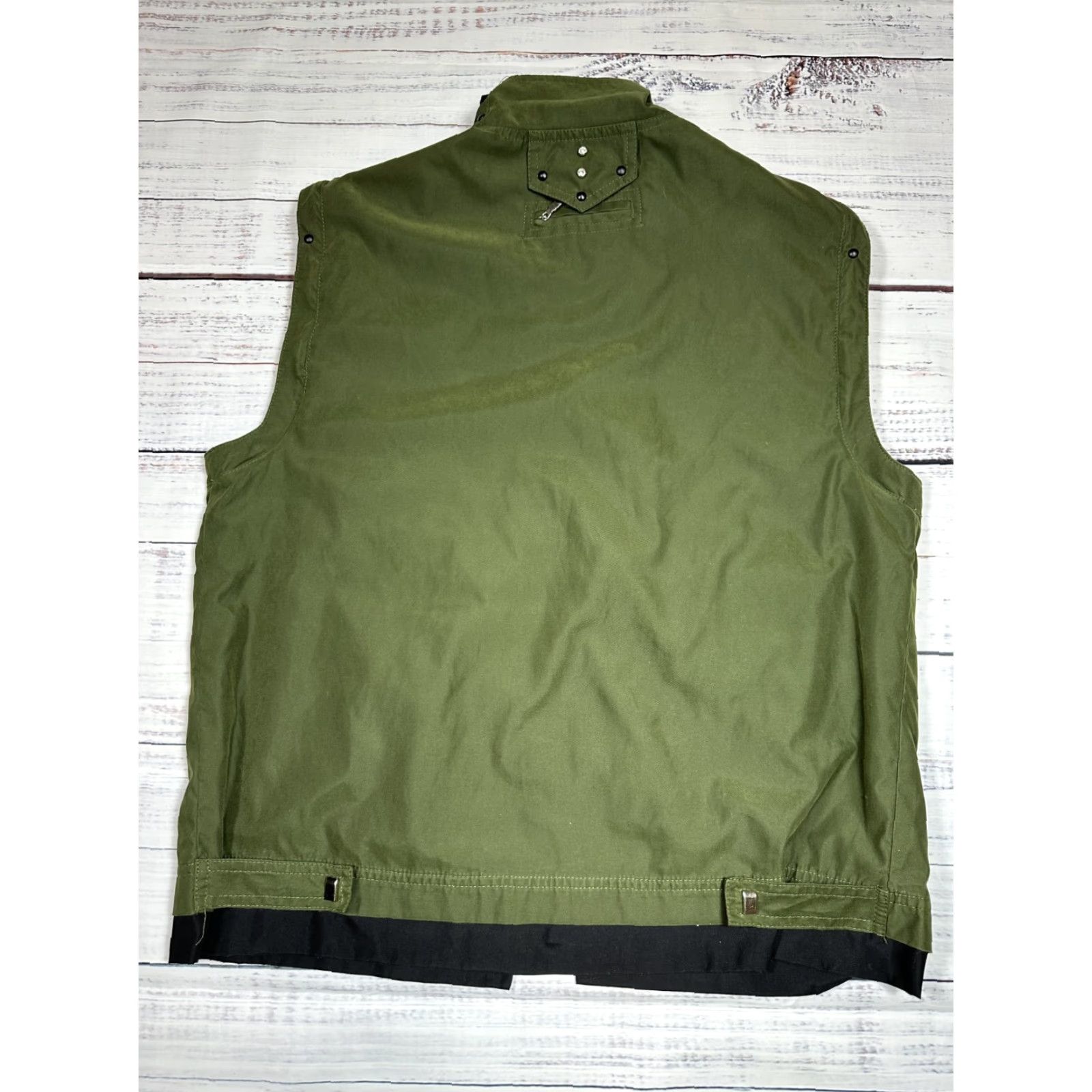 Vintage Jamie Sadock Women's Vest Jacket Missing Zip Off Sleeves Rhinestoned Sz M Green Vest Jacket Women’s Basic Jacket Pockets Full Zip Size M / US 6-8 / IT 42-44 - 3 Thumbnail