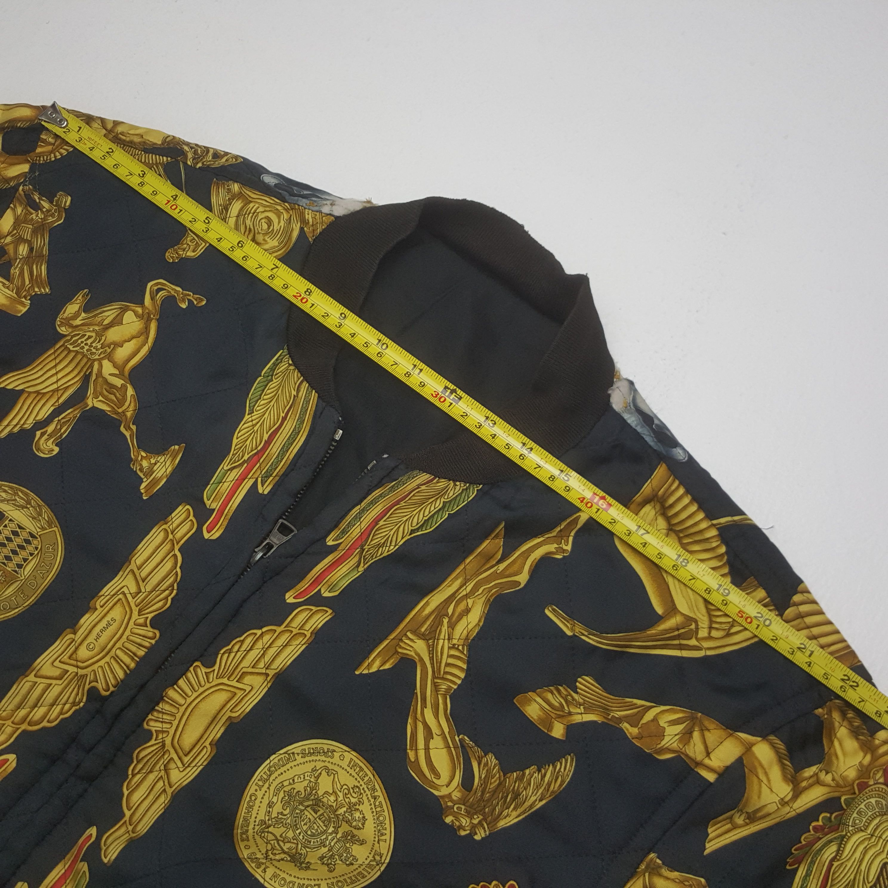Hermes Vintage Hermes Paris Reversible Silk Aviator Jacket Size US L / EU 52-54 / 3 - 8 Thumbnail