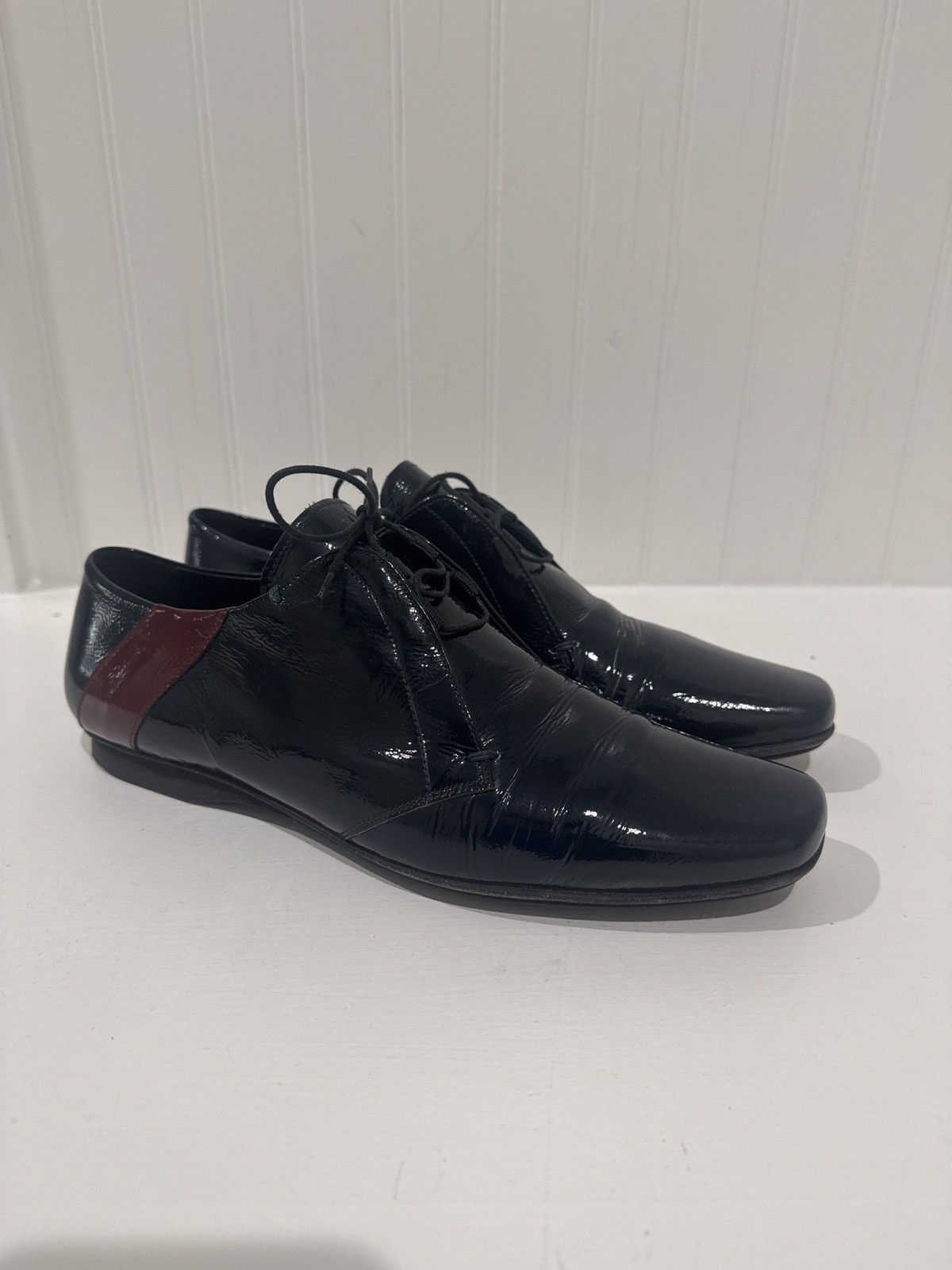 Prada PRADA NAVY LEATHER DERBY SS 2000 Size US 7 / EU 40 - 1 Thumbnail
