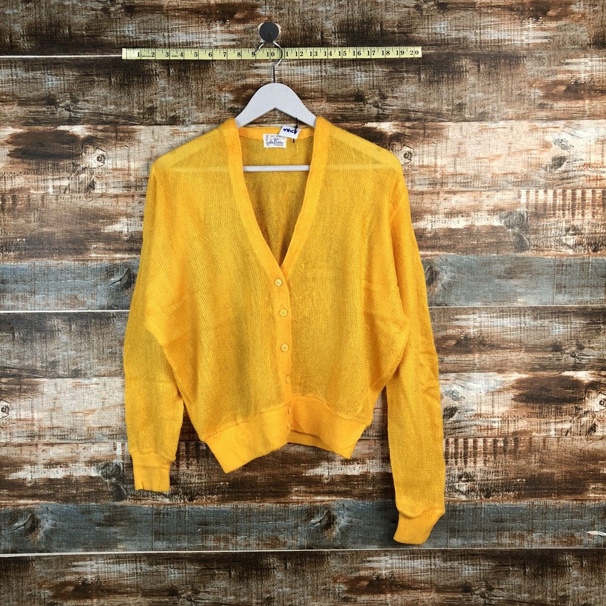Japanese Brand Ladies Fashion japan vintage Yellow Cardigan Knitwear #A2466 Size M / US 6-8 / IT 42-44 - 1 Thumbnail