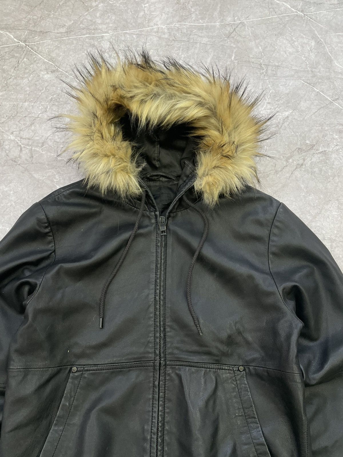 Hysteric Glamour × If Six Was Nine Avant Garde If Six Was Nine Style LEATHER Jacket fur Hood Size US M / EU 48-50 / 2 - 3 Thumbnail