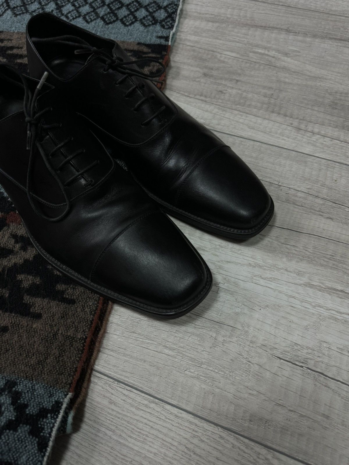 Ermenegildo Zegna Ermenegildo Zegna Mens Oxford Derby Shoes Size 9.5 Leather Size US 9.5 / EU 42-43 - 2 Thumbnail