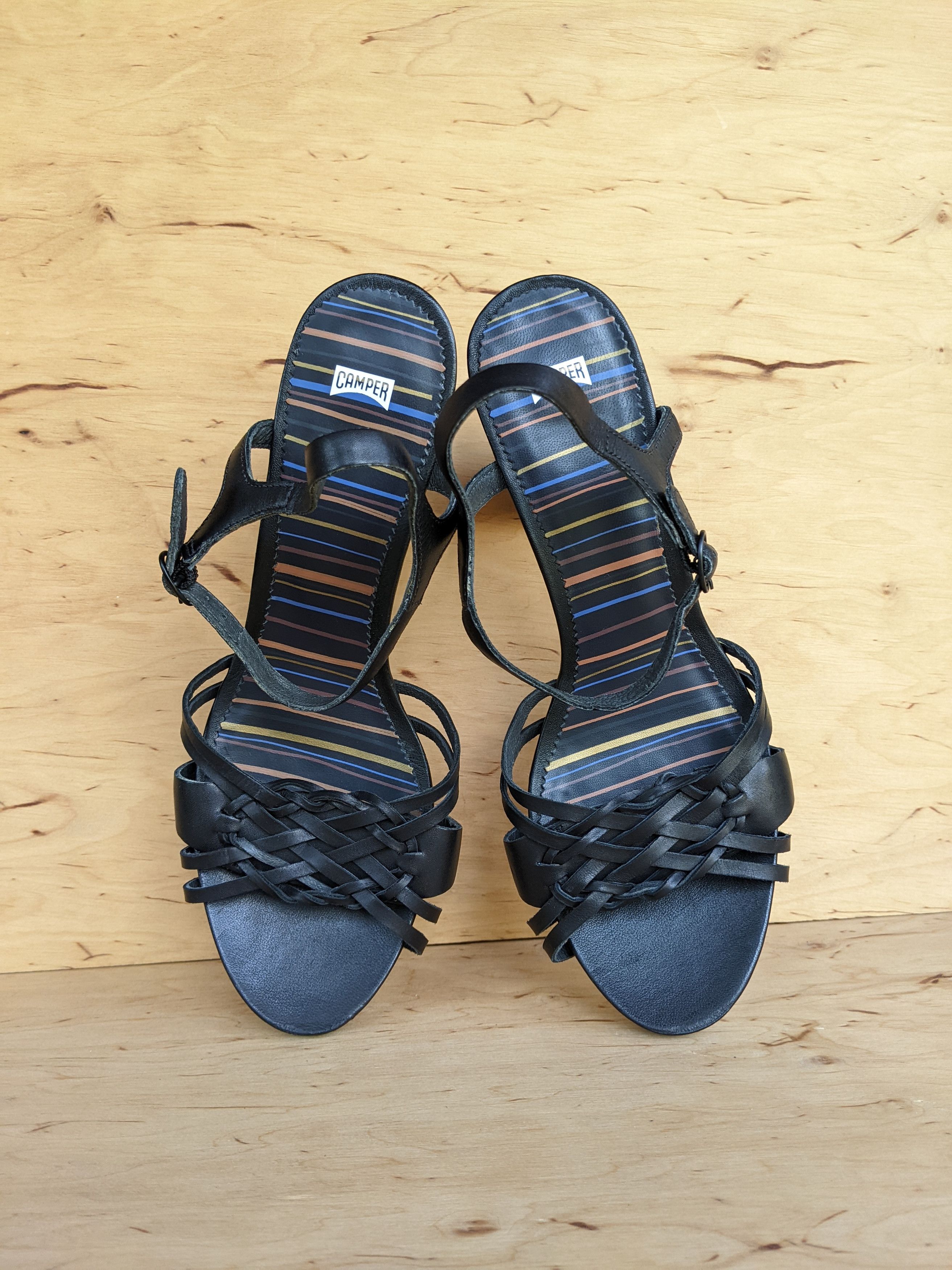 Camper Camper Womens Heels Shoes Ariadna Black Prada Dior Sandals Size US 8.5 / IT 38.5 - 12 Thumbnail