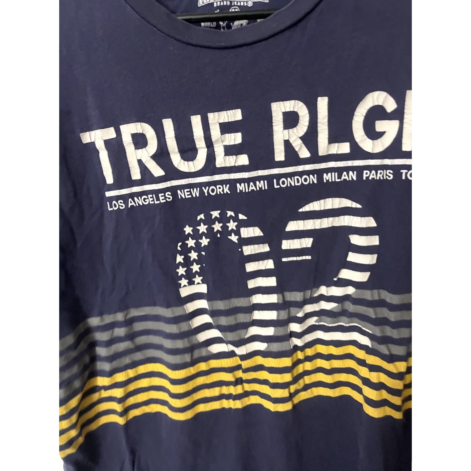 True Religion True Religion Brand Jeans T-Shirt Mens Blue Short Sleeve Crew Neck M Size US M / EU 48-50 / 2 - 2 Thumbnail