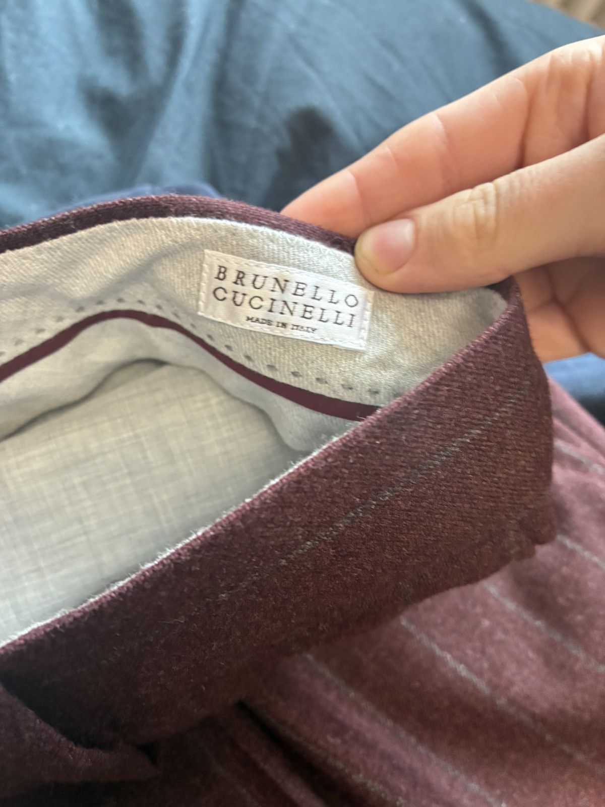 Brunello Cucinelli Brunello cucinelli burgundy double breasted wool suit it 52 Size 40R - 11 Thumbnail
