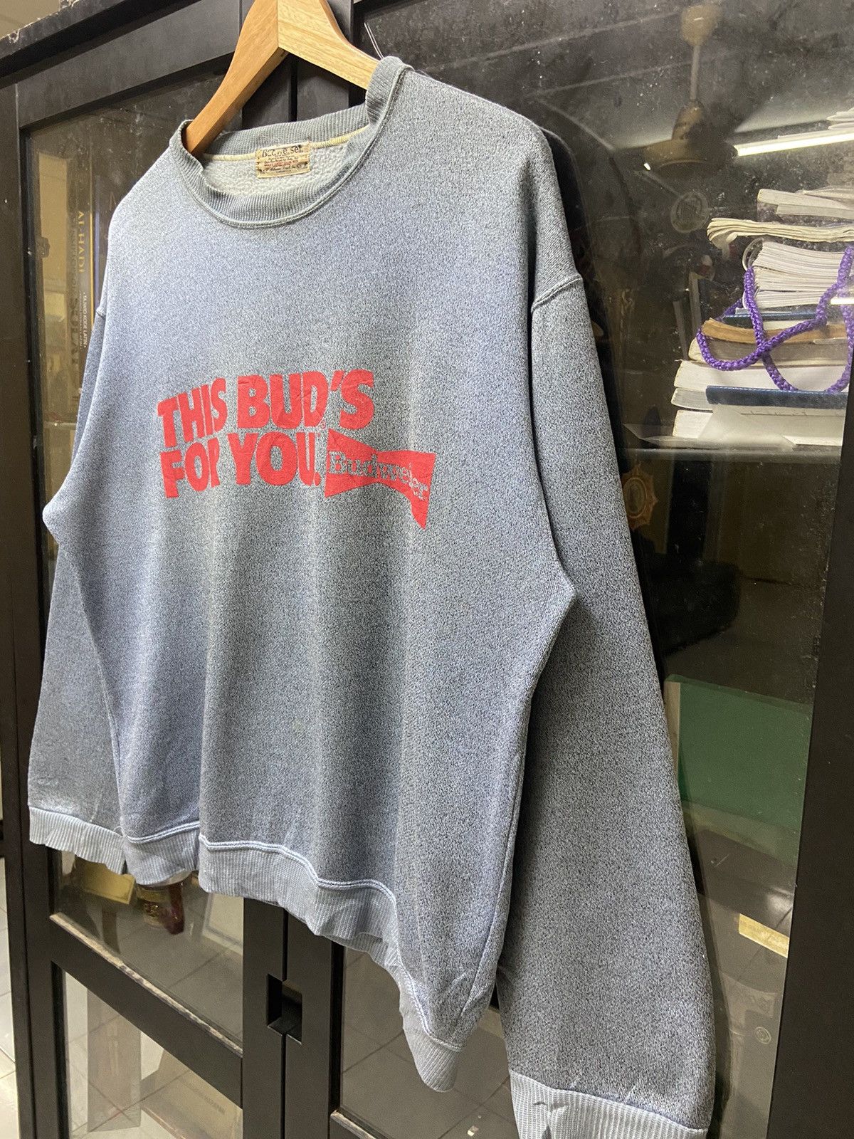 Budweiser × Vintage Budweiser This Bud’s For You Sweashirt Size US M / EU 48-50 / 2 - 3 Thumbnail