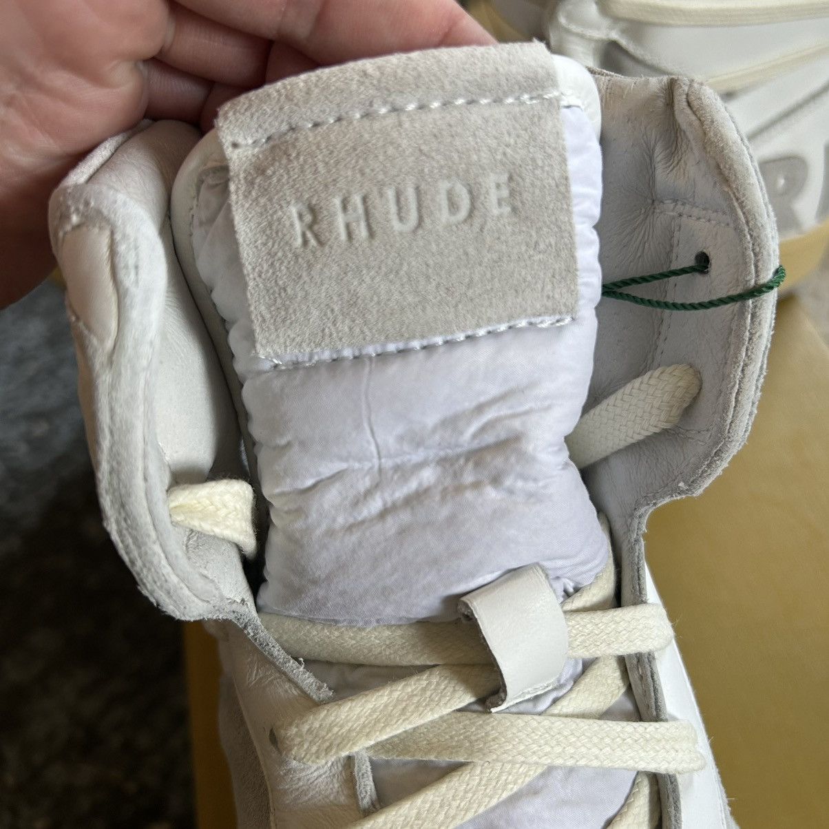 Rhude RHUDE RHECESS Hi WHiTE GREY NATURAL NEUTRAL MADE iN iTALY Size US 9 / EU 42 - 2 Thumbnail