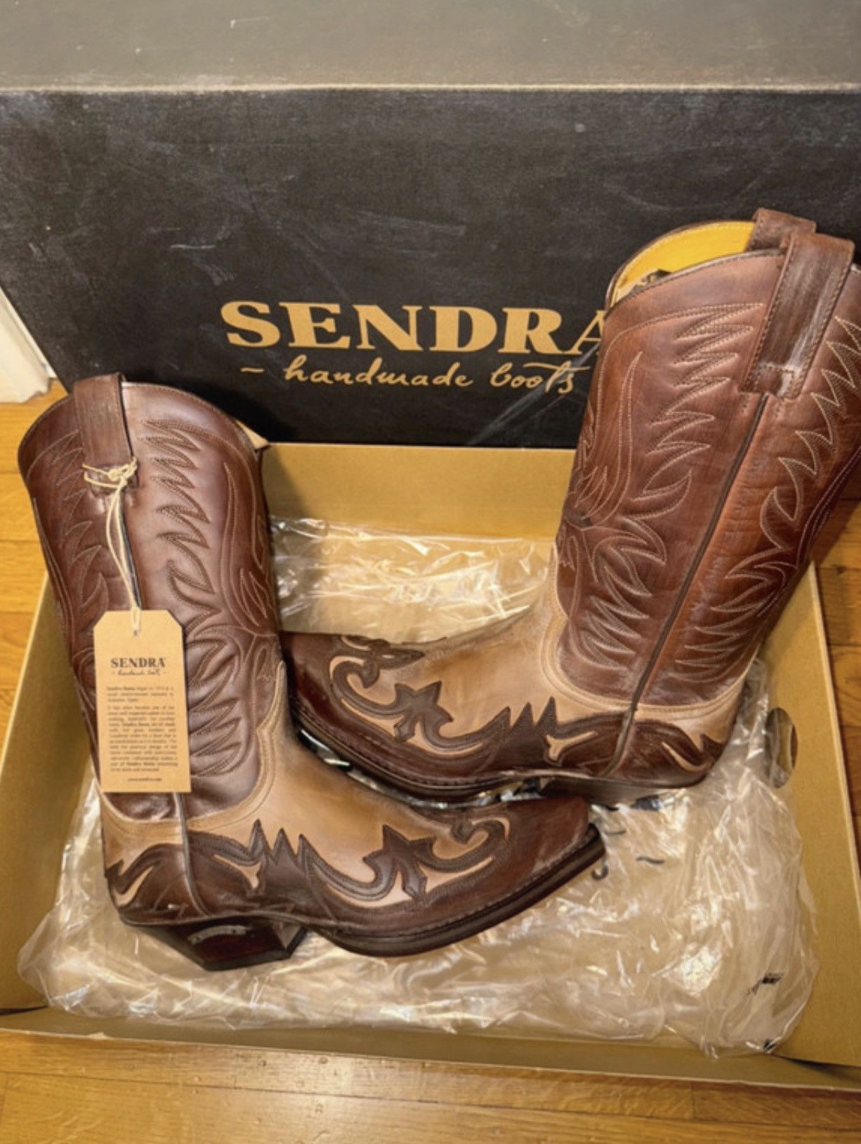 Sendra Sendra women’s leather western boots comfy heel winter style Size US 4.5 / IT 34.5 - 3 Thumbnail