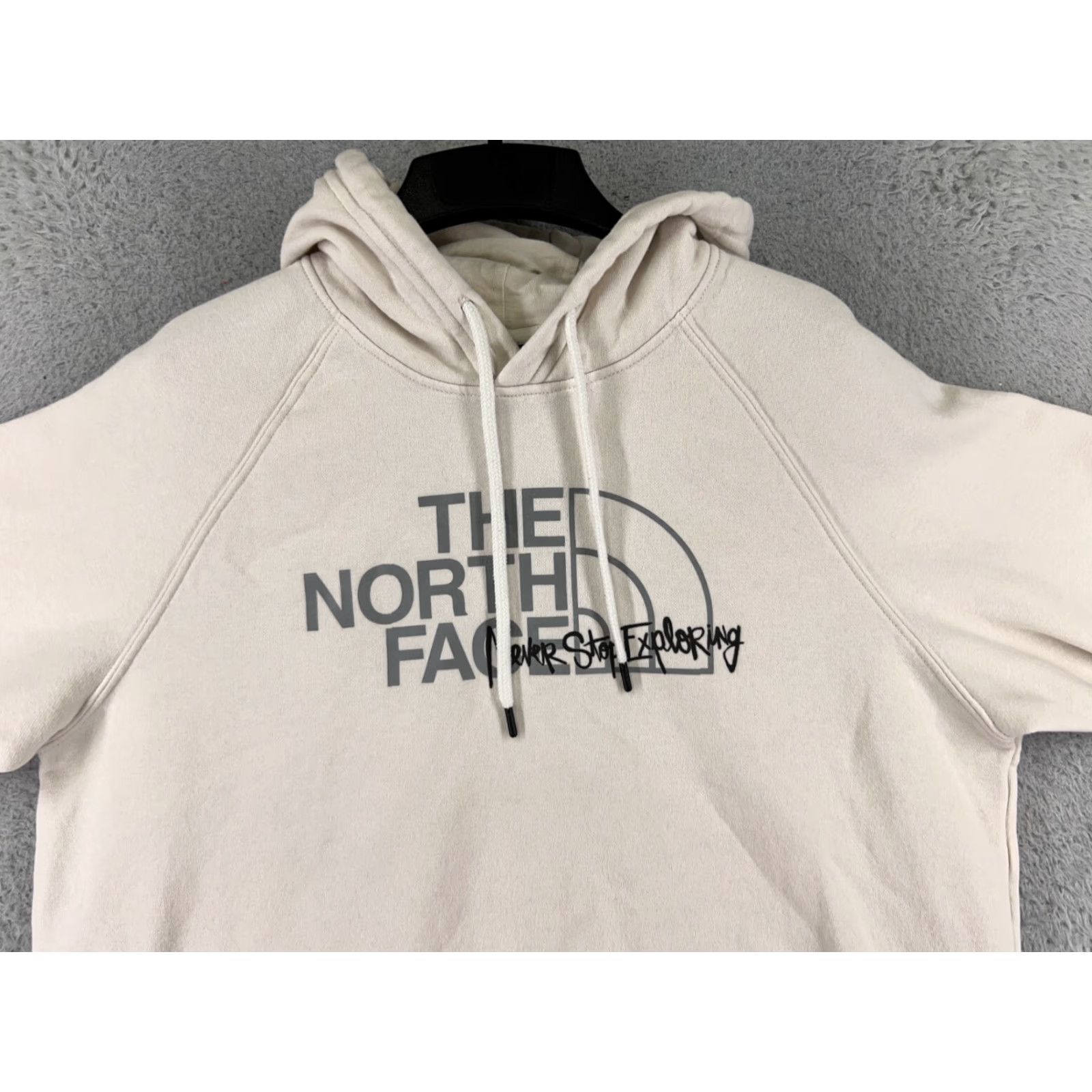 The North Face The North Face Hoodie Womens Large Beige Logo Cotton Blend Pullover Pocket Size L / US 10 / IT 46 - 4 Thumbnail