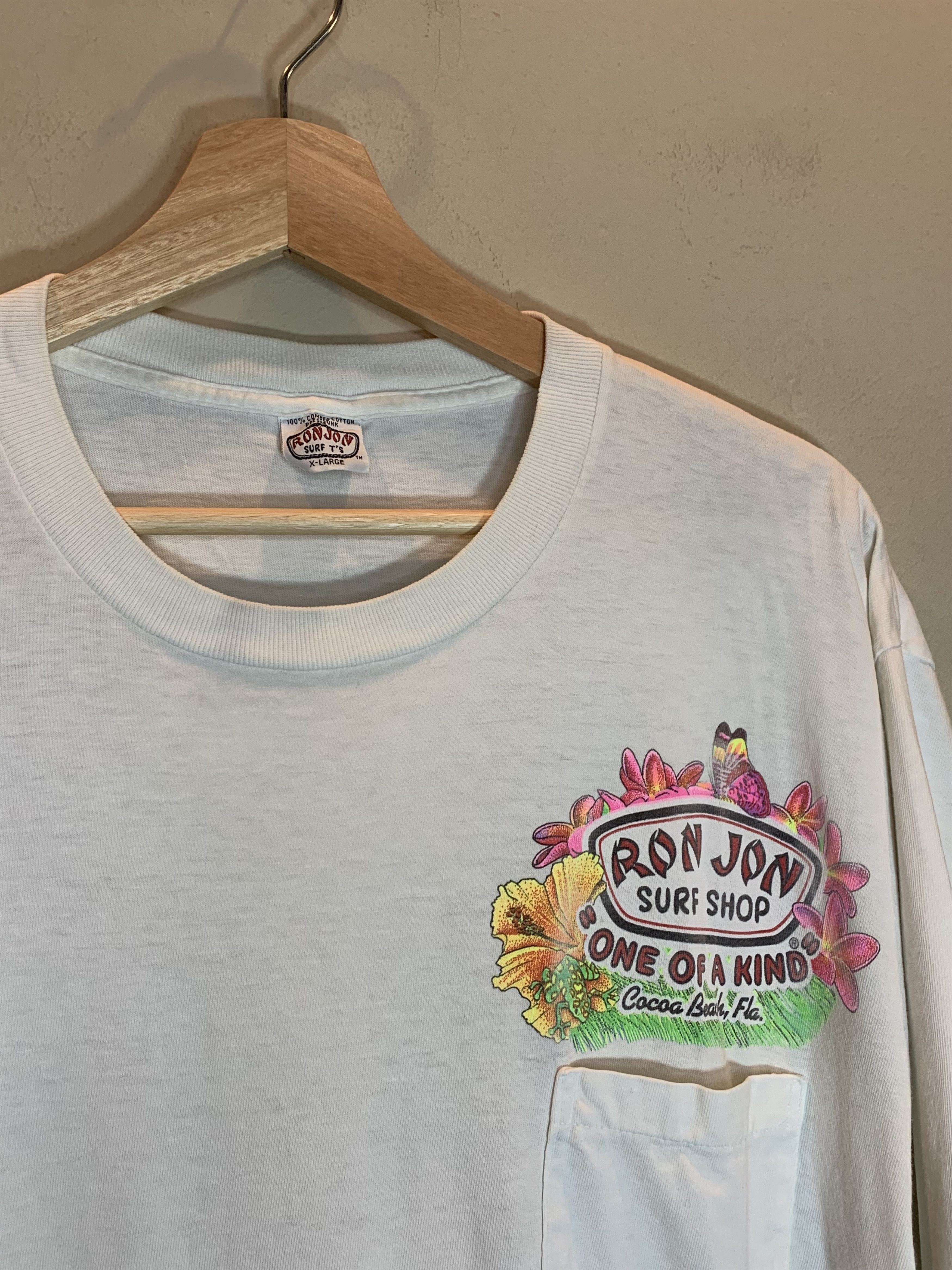 Ron Jon Surf Shop *RARE* Vintage 80s Ron Jon Surf Shop Single Stitch T-Shirt Size US XL / EU 56 / 4 - 4 Thumbnail