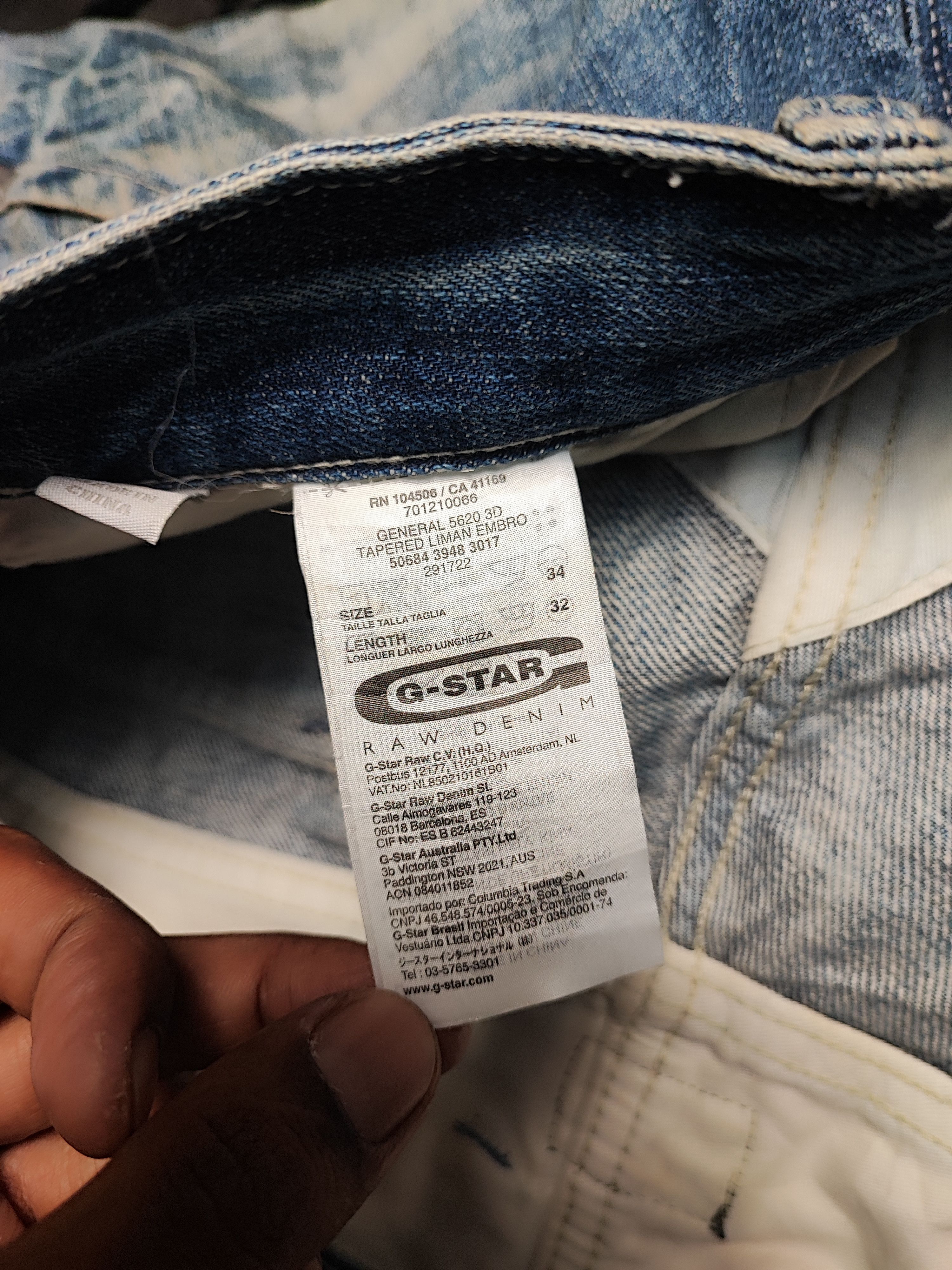 G-Star Distress Jeans by G Star Raw Cargo Biker 34x32 Size US 34 / EU 50 - 17 Thumbnail