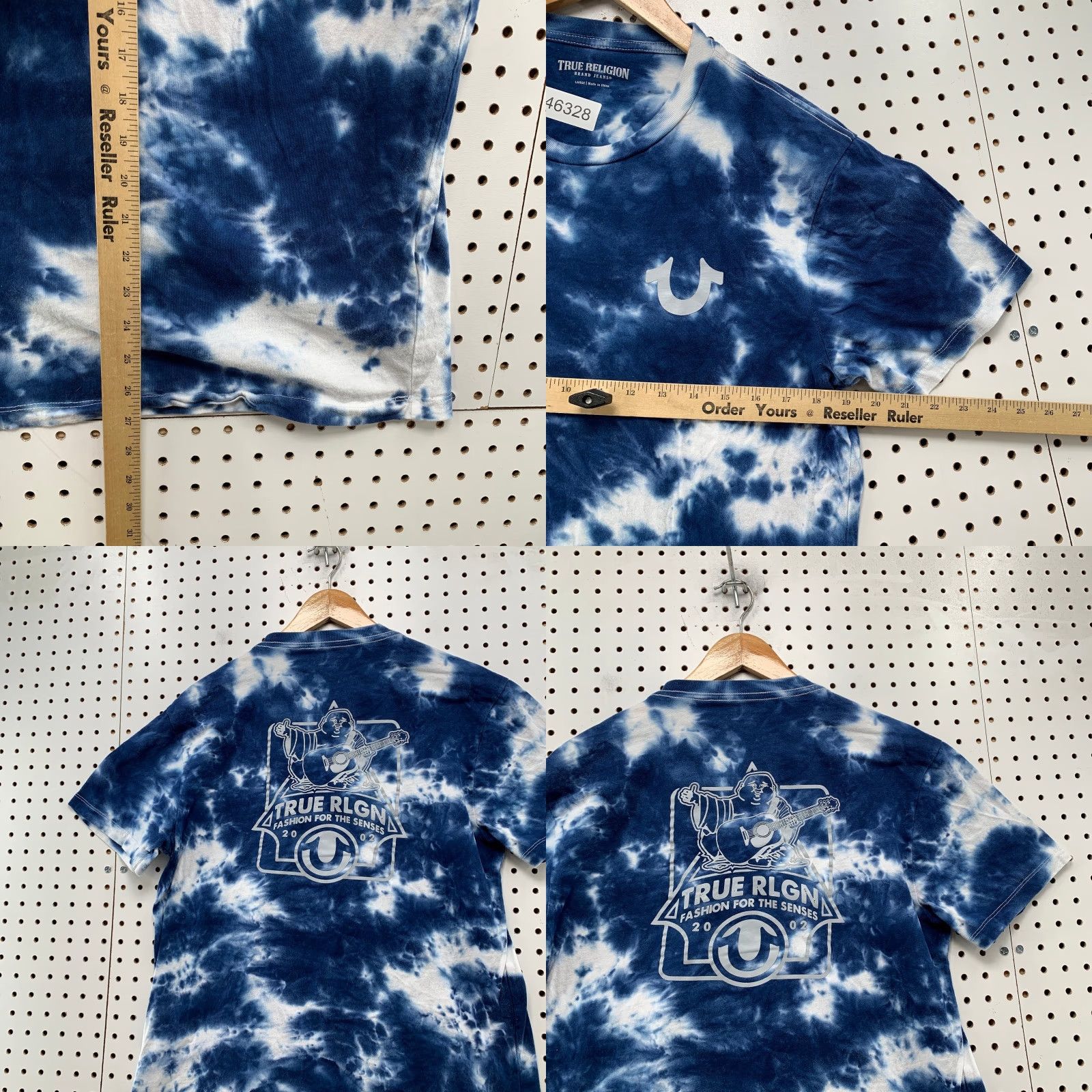 True Religion VINTAGE? (No) True Religion Shirt Mens Large Blue Tie Dye Hip Hop Logo Graphic Print T-Shirt Short Sleeve Crew Neck Cotton 2020-2029 Size US M / EU 48-50 / 2 - 8 Thumbnail