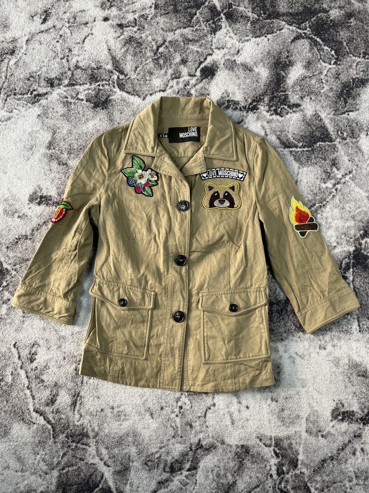 Love Moschino Love Moschino Patch Utility Safari Jacket Women S-M Size XS / US 0-2 / IT 36-38 - 1 Thumbnail