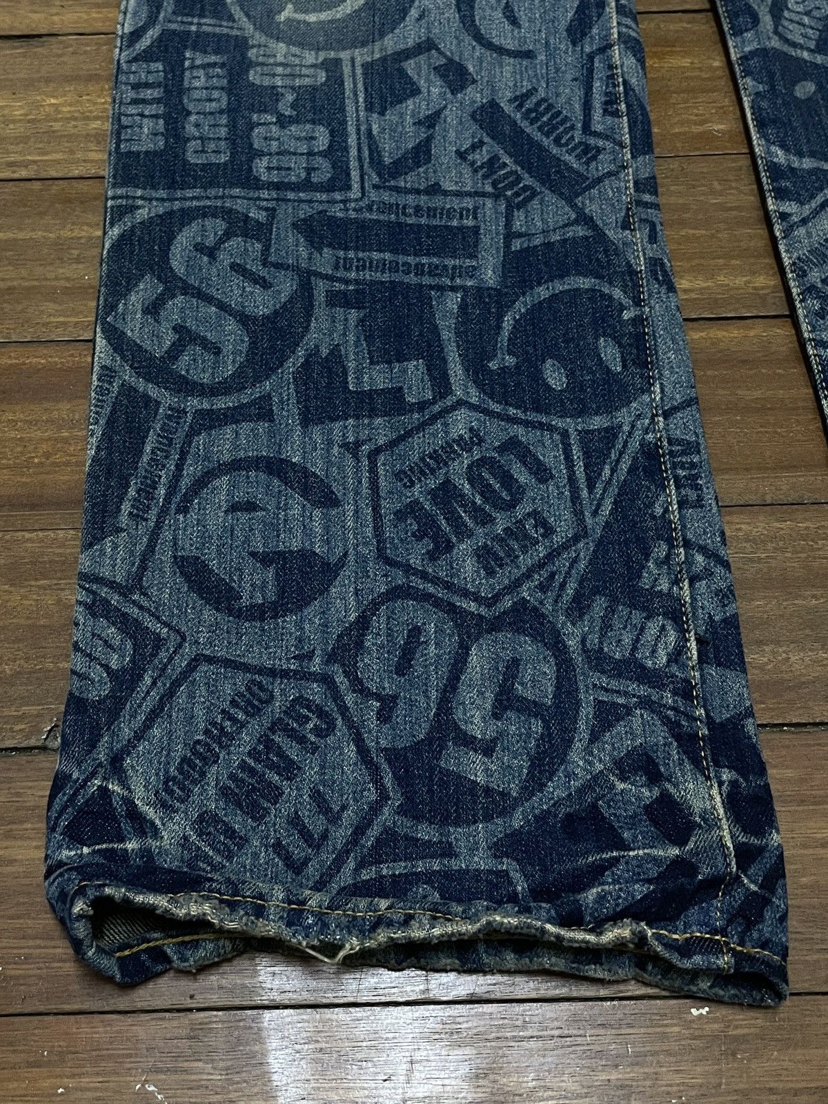 Hysteric Glamour Very Rare Vintage Japanese Brand Co&Lu Fullprint Jeans 1990s Size US 31 - 5 Thumbnail