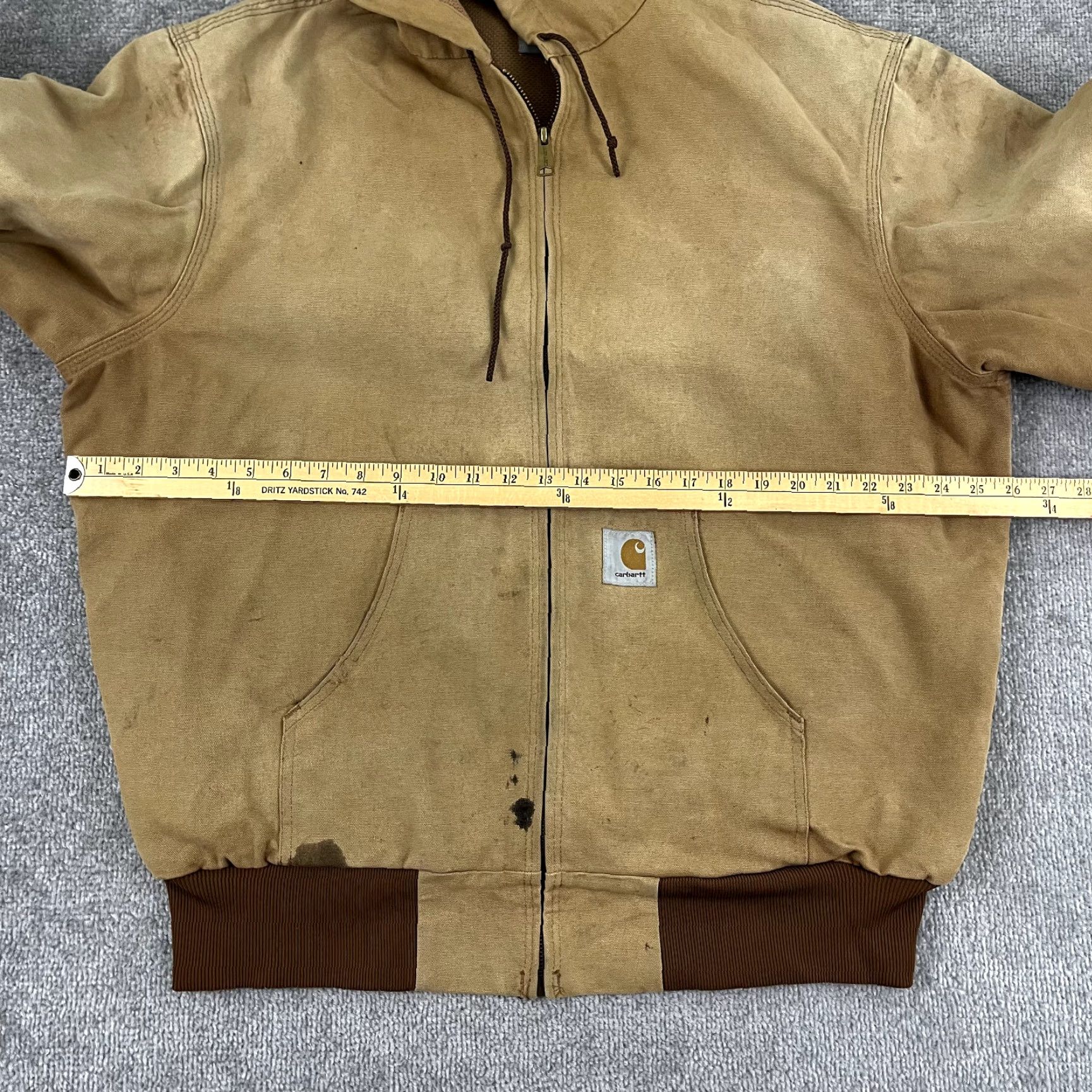 Carhartt VINTAGE Carhartt Jacket Mens 2XL Brown Overcoat Warm Workwear Hooded Lined Pockets Canvas Cotton Size US XXL / EU 58 / 5 - 5 Thumbnail