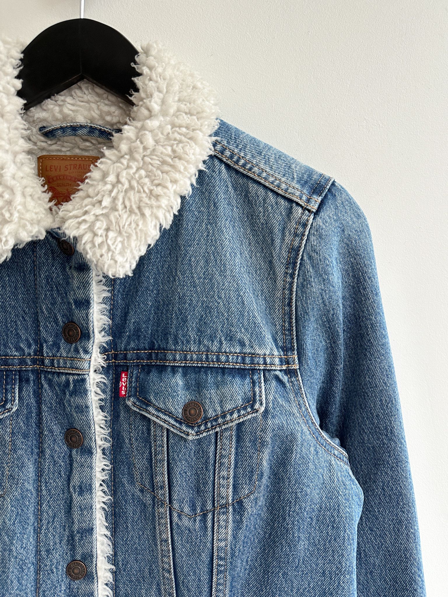 Levi's Vintage Levi's Denim Sherpa Jacket Size M / US 6-8 / IT 42-44 - 5 Thumbnail