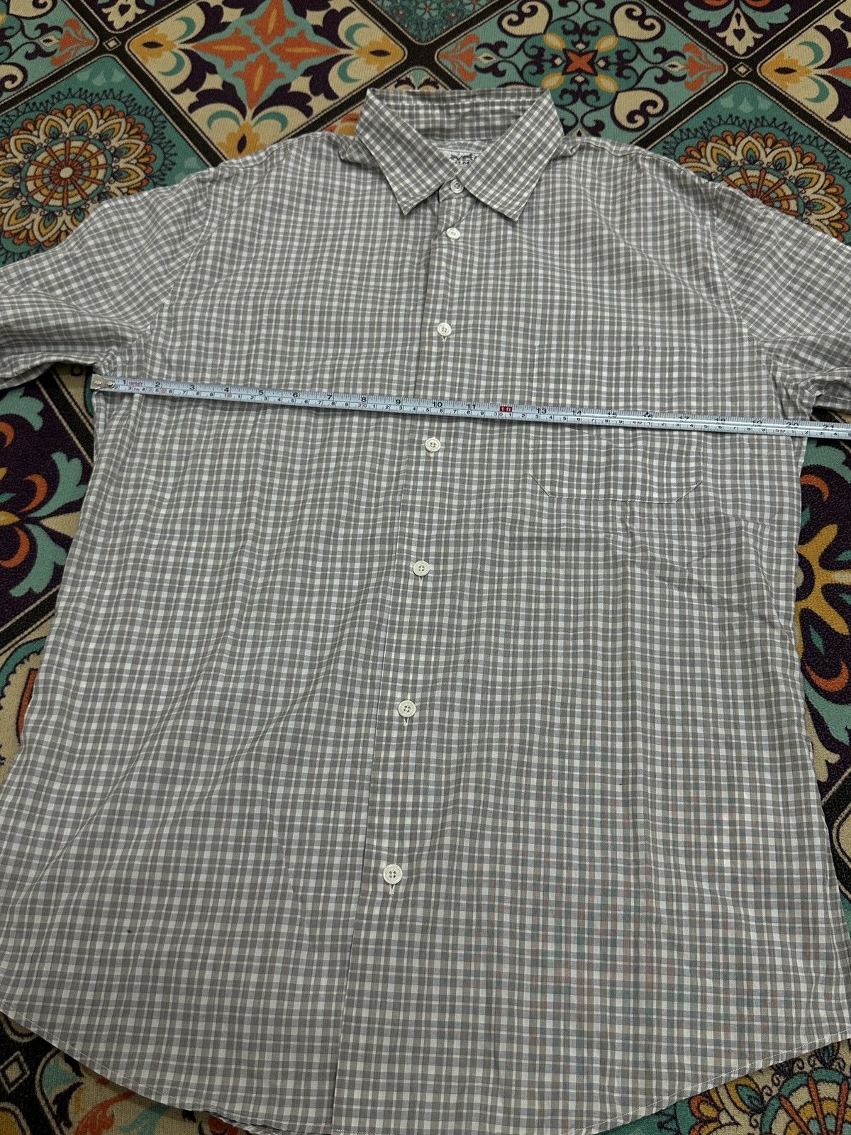 Hermes Hermes Cotton With Lamb Skin Button Up Shirt Size US M / EU 48-50 / 2 - 11 Thumbnail