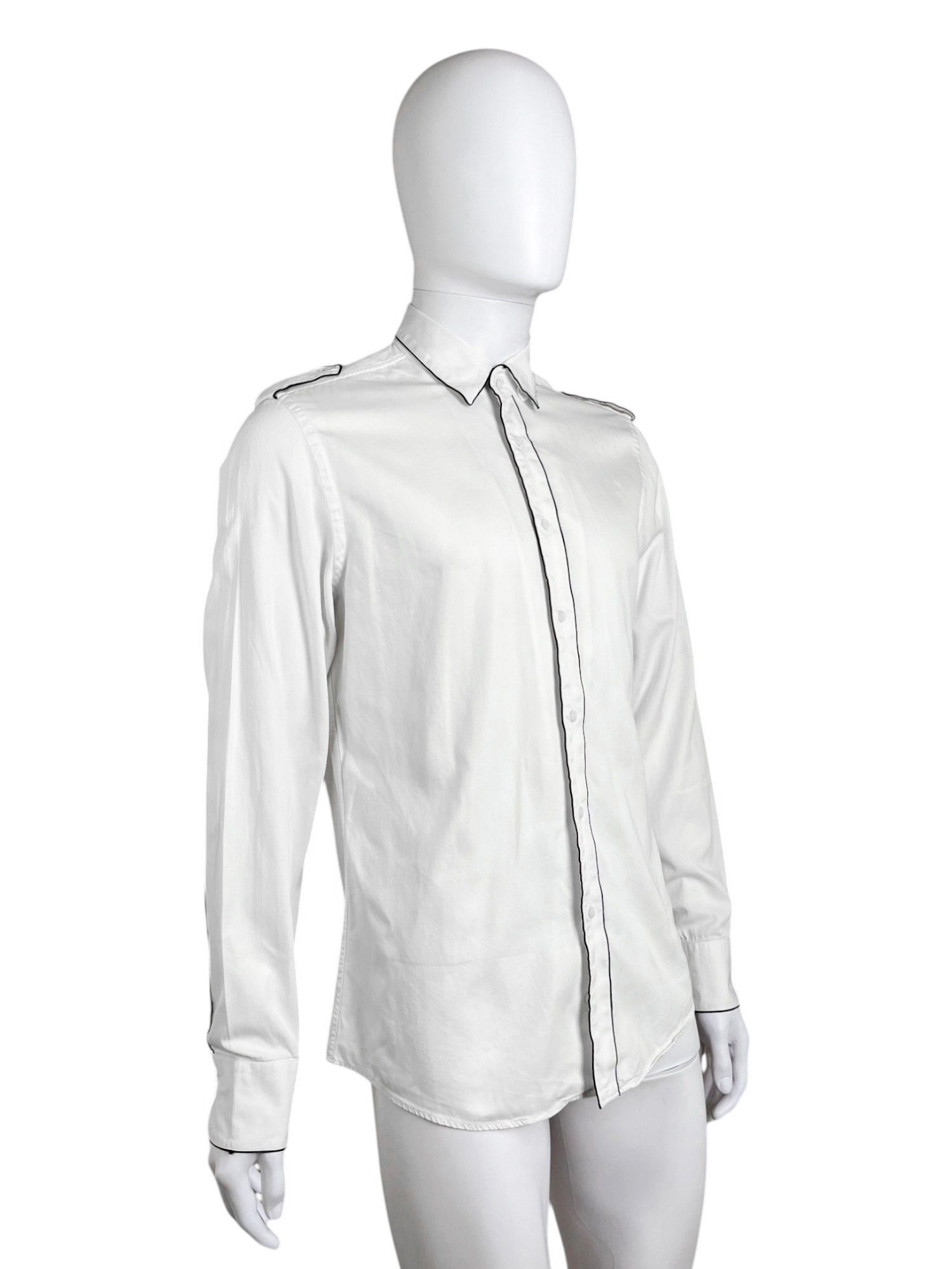 Gucci 2000's Military White Cotton Shirt Size US L / EU 52-54 / 3 - 2 Thumbnail