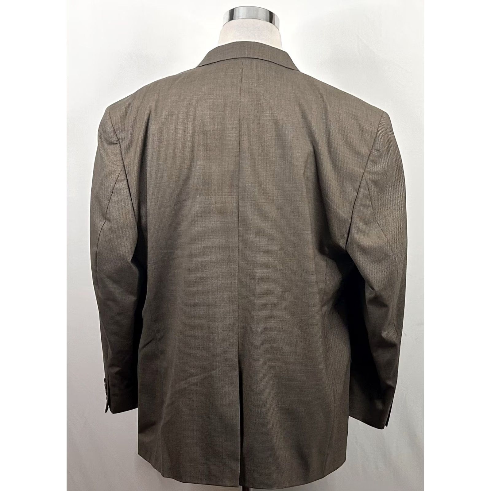 Jos. A. Bank Jos A Bank 50R Sport Coat 100% Wool Beige Houndstooth Two-Button Lined Vented Men Sport Coat Size US M / EU 48-50 / 2 - 6 Thumbnail