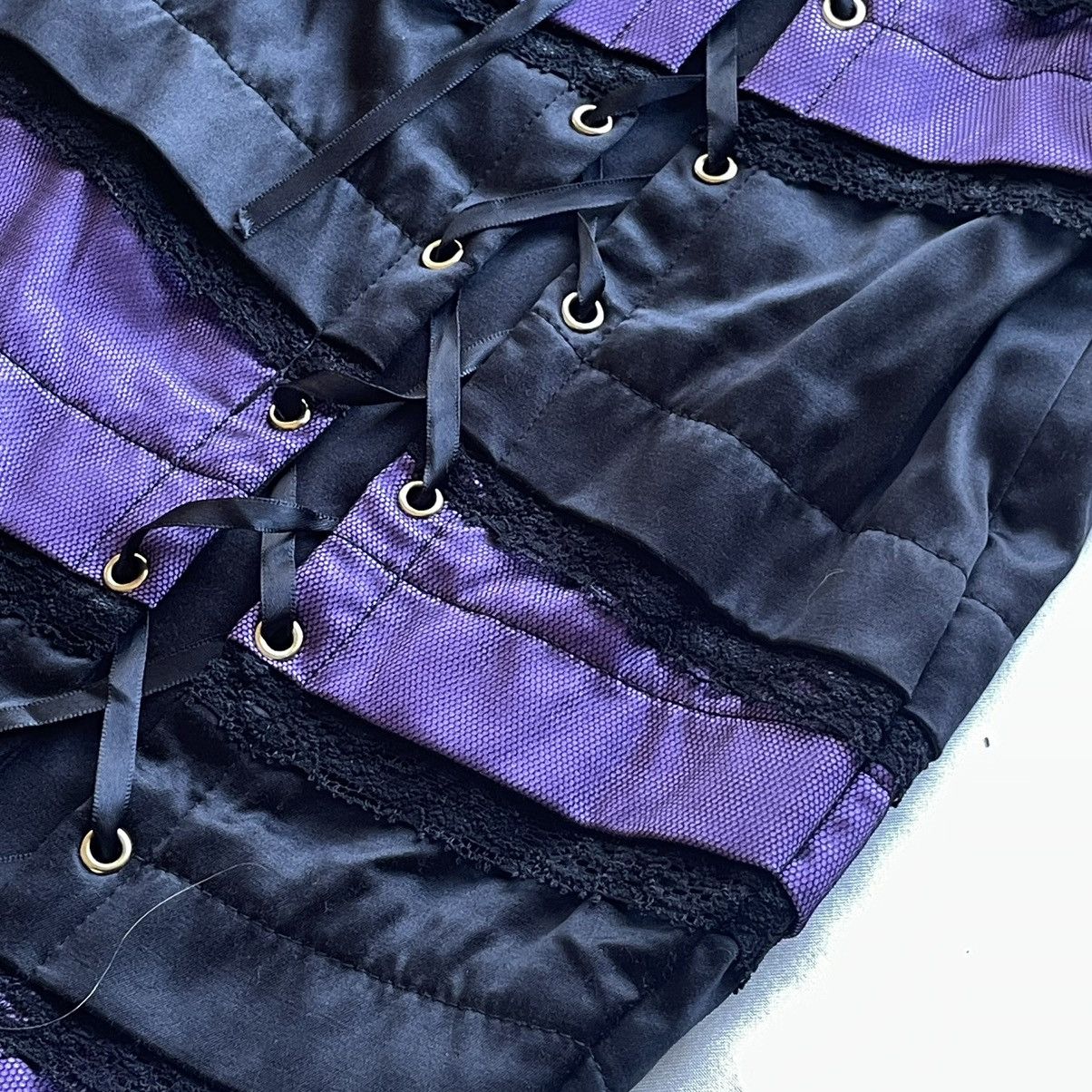 Japanese Brand Purple/Black Skirt Size 26" / US 2 / IT 38 - 5 Thumbnail