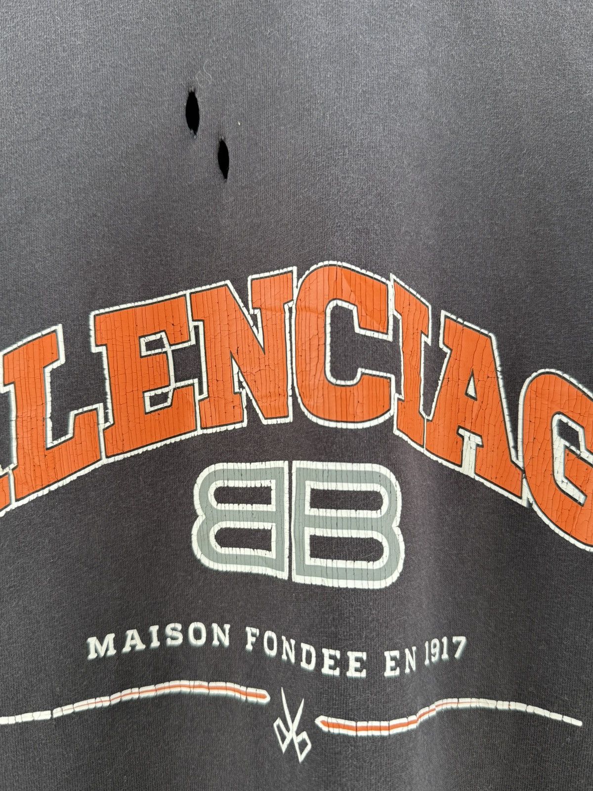 Balenciaga Thrashed Design Balenciaga 2022 Maison Fondee Oversize Tee Size US XL / EU 56 / 4 - 3 Thumbnail