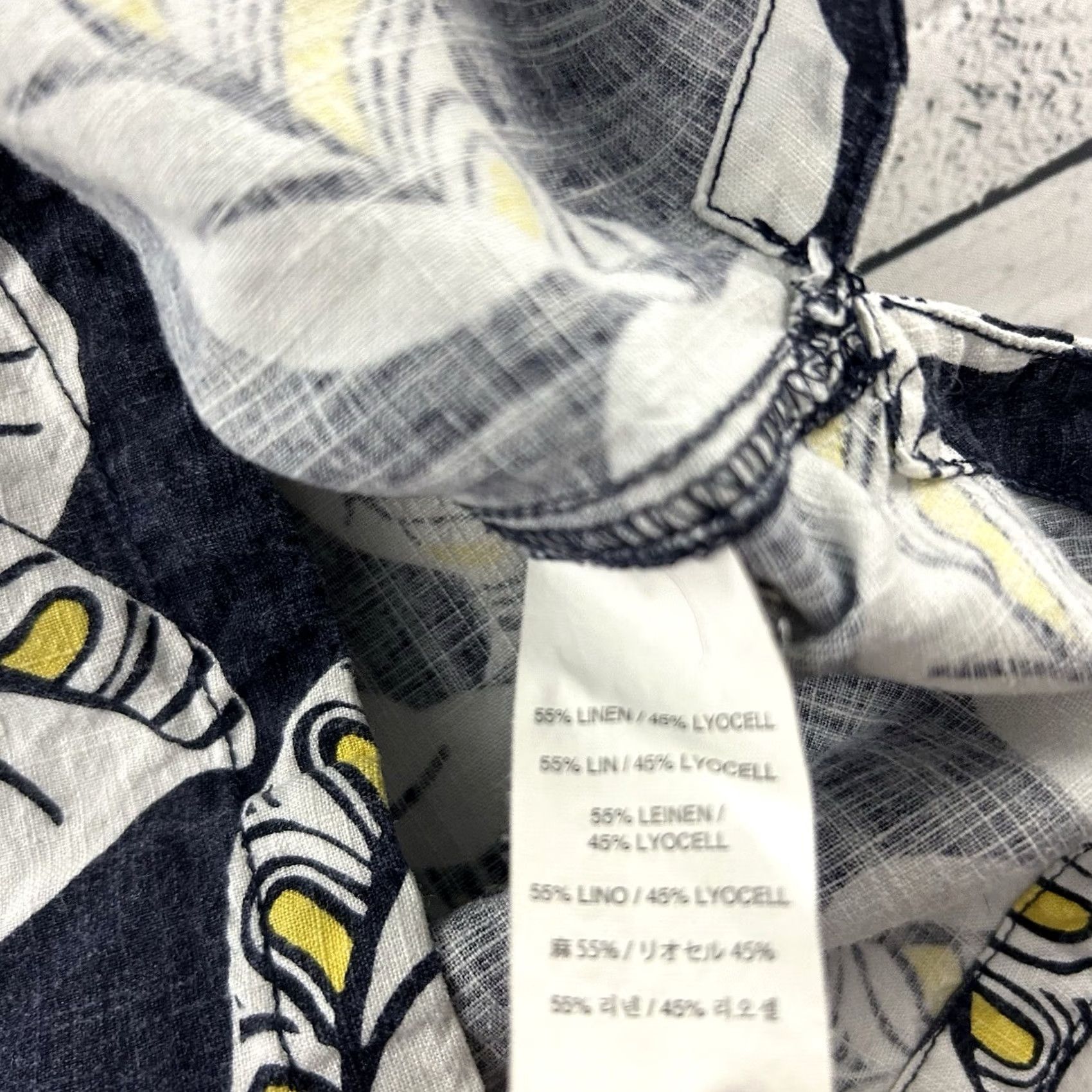 J.Crew J.CREW Linen Blend Back Zip Short Sleeve Floral Dress Women's Medium Blue Dress Women's M Blue Floral Linen Blend Back Zip Short Sleeve J.CREW Size 32" / US 10 / IT 46 - 5 Thumbnail