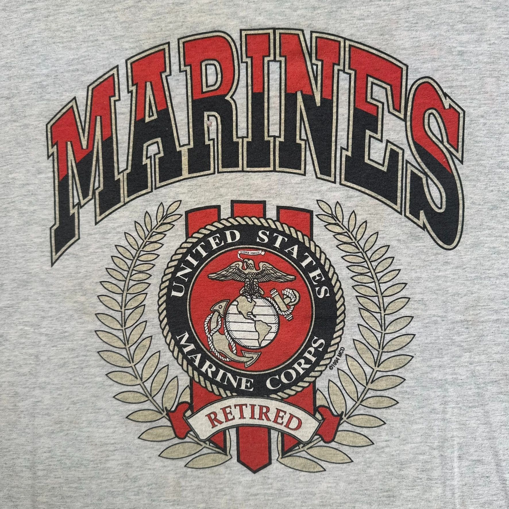 Vintage Vintage 90s USMC Marines Insignia T-Shirt Single Stitch Reti Size US L / EU 52-54 / 3 - 2 Thumbnail