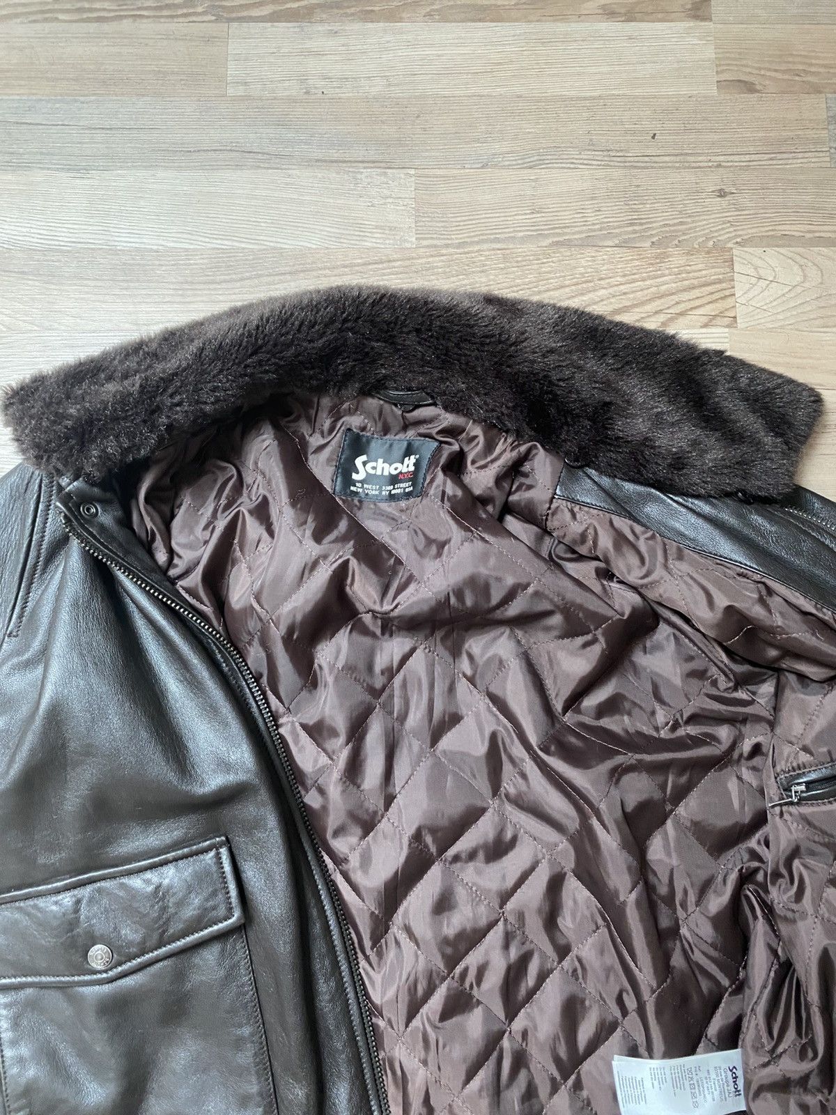 Schott Leather coat schott Size US L / EU 52-54 / 3 - 6 Thumbnail