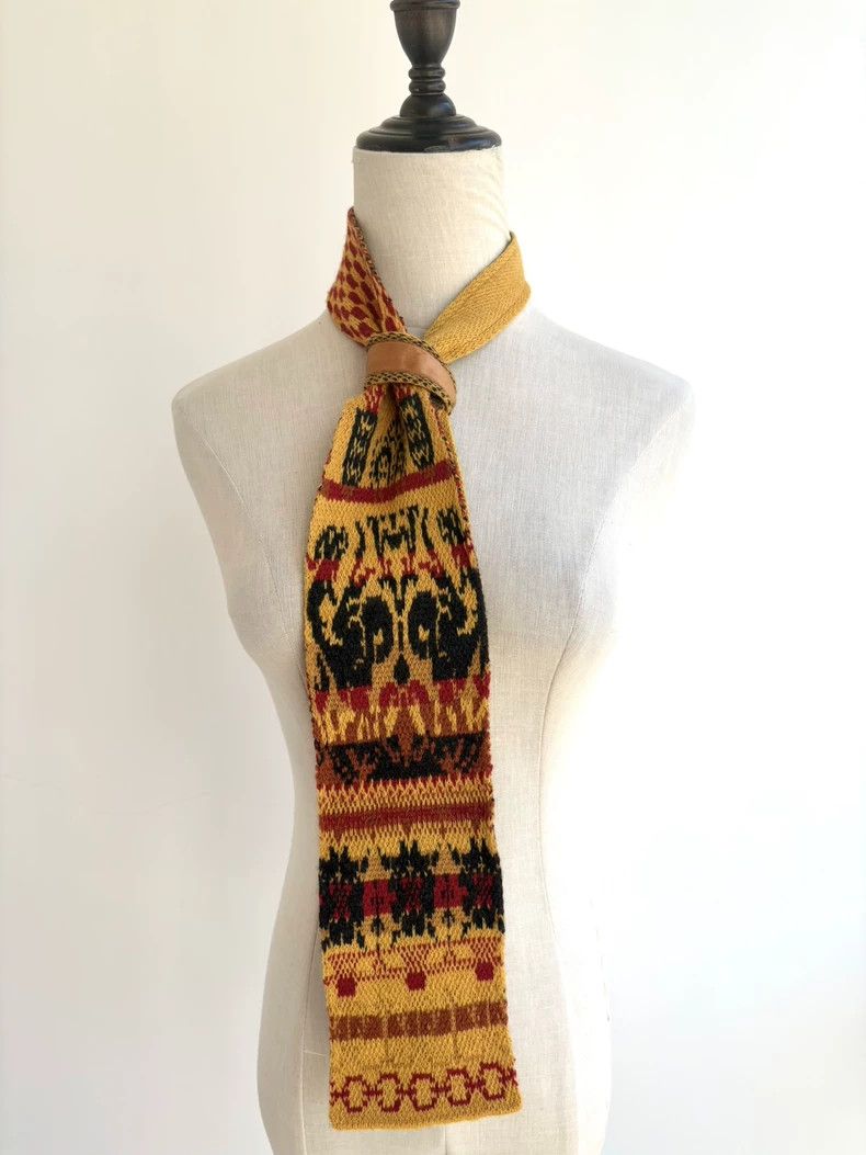 Vivienne Westwood Vivienne Westwood Mid-aged yellow graffiti knitted tie Size ONE SIZE - 1 Thumbnail