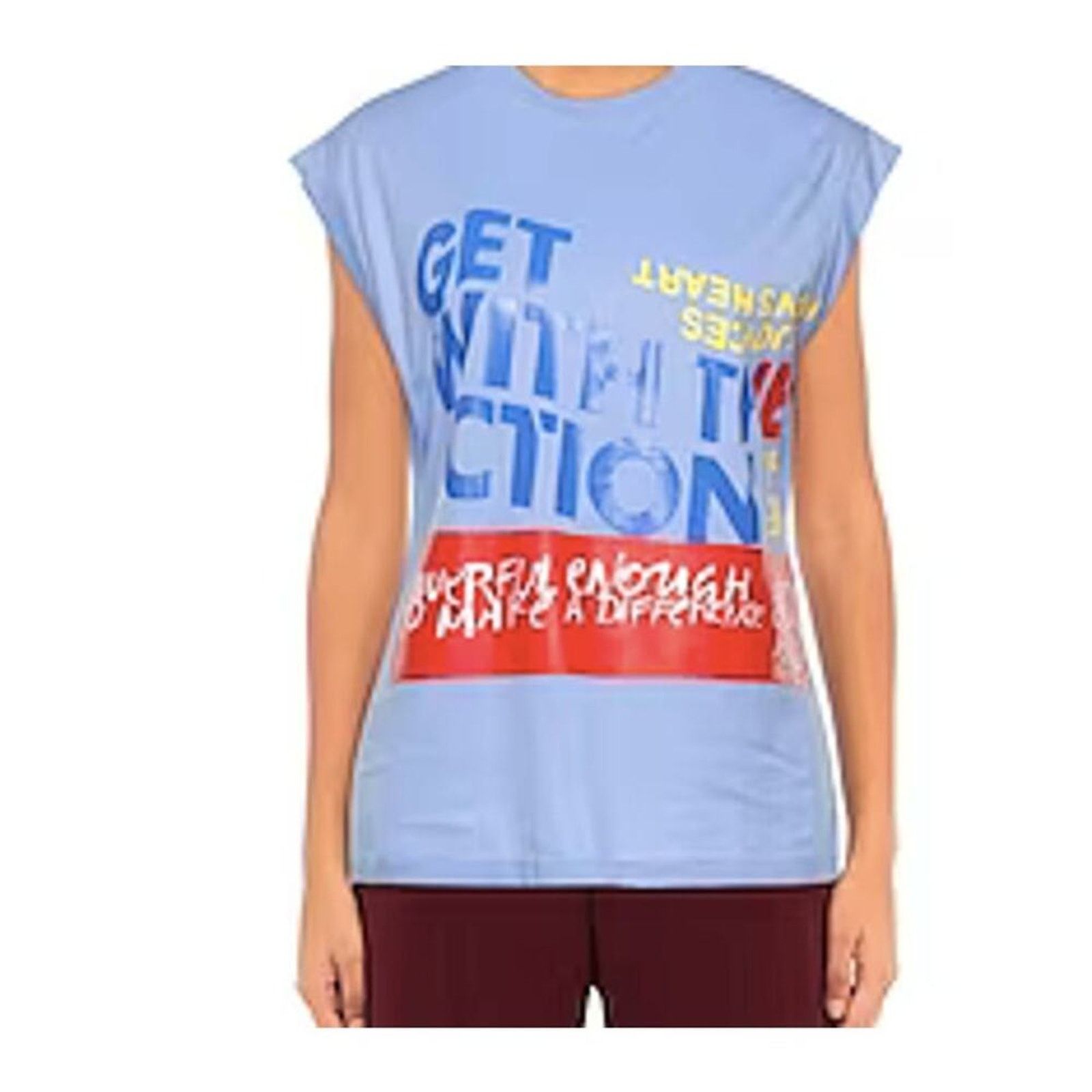 Chloe Corita Kent Graphic print Cotton jersey T shirt Tender Blue Size M / US 6-8 / IT 42-44 - 4 Thumbnail