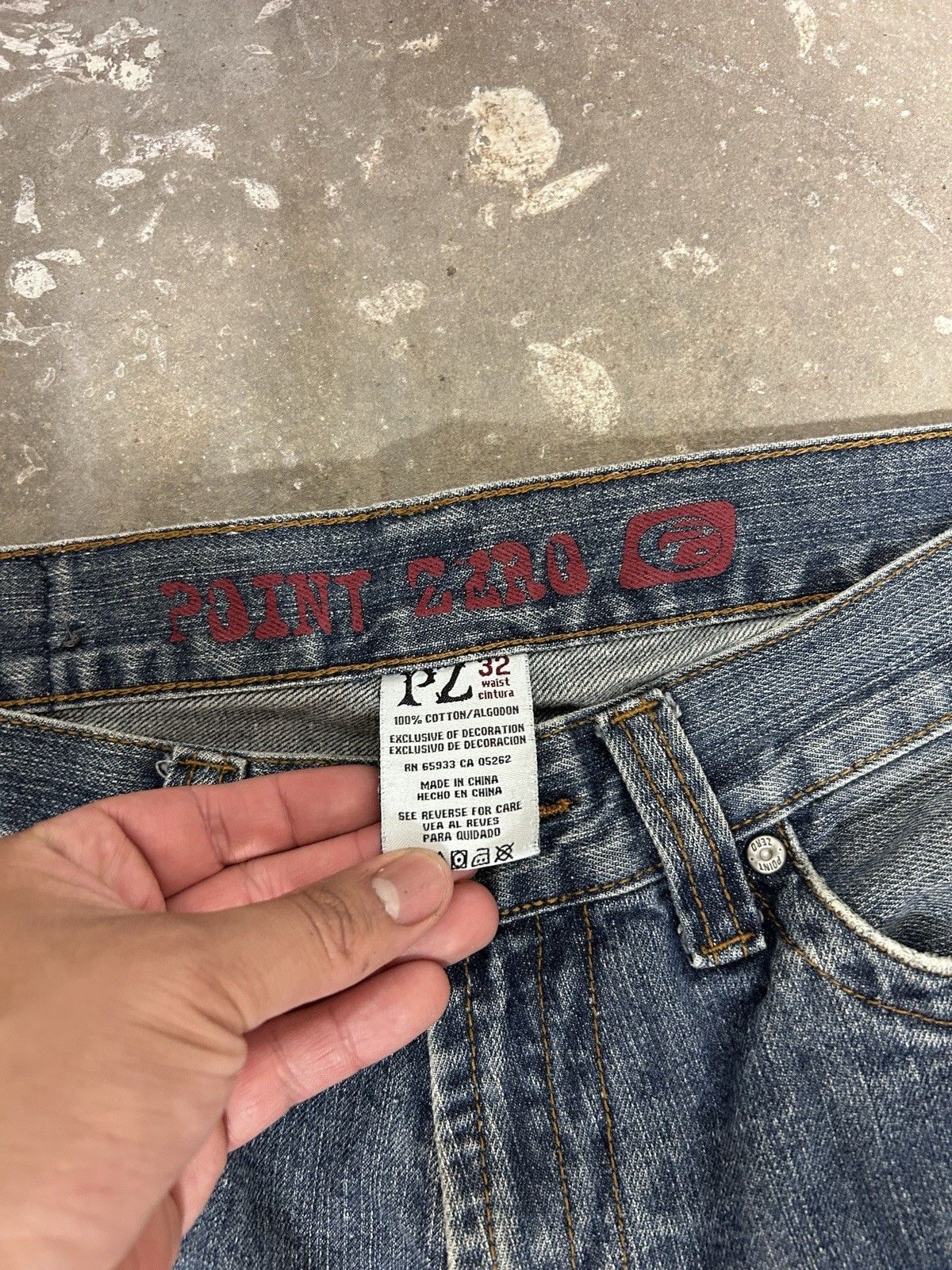 Point Zero Vintage Y2K Point Zero Straight Skater Grunge Denim Jeans Size US 32 / EU 48 - 4 Thumbnail