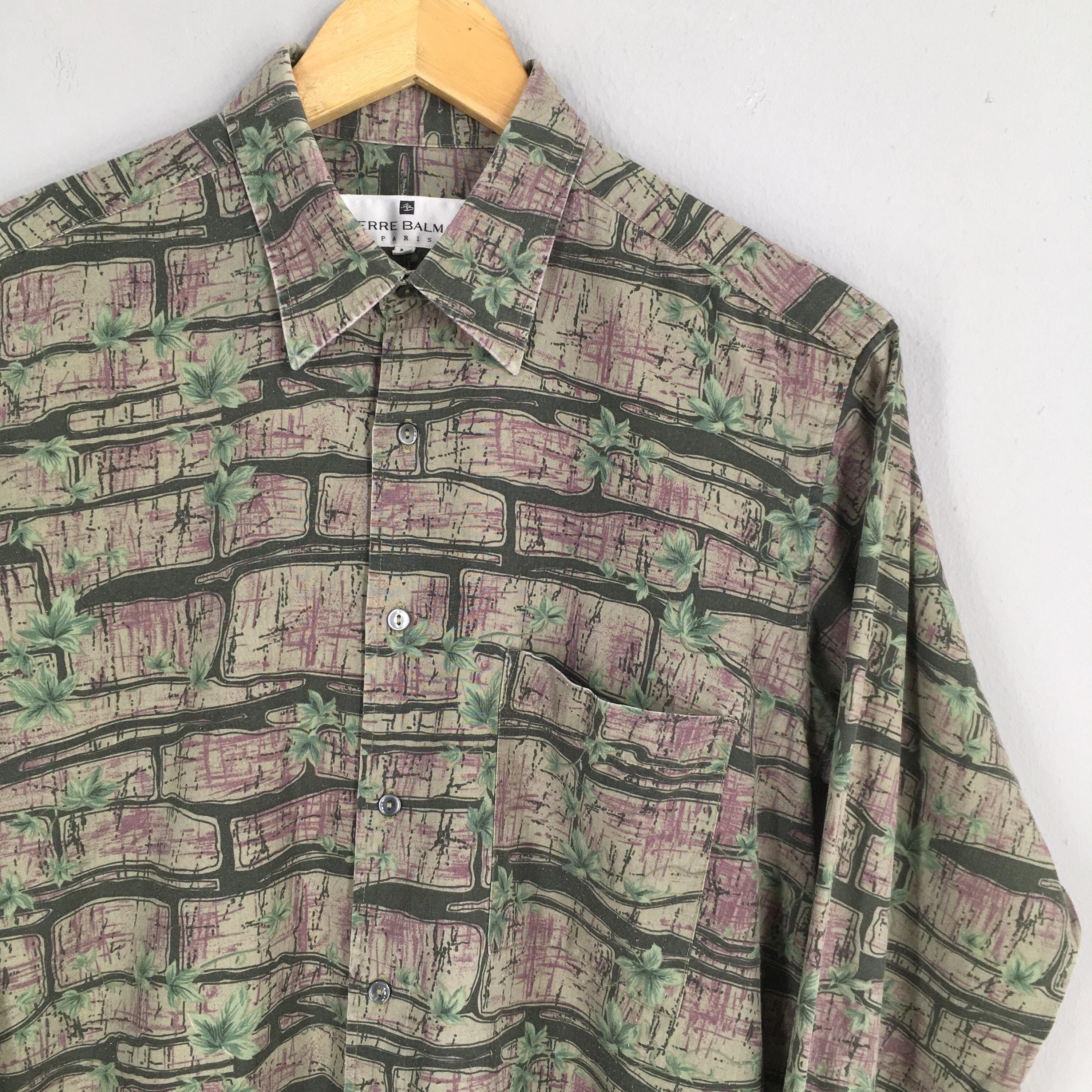 Pierre Balmain Vintage Pierre Balmain Abstract Pattern Shirt Medium Size US M / EU 48-50 / 2 - 2 Thumbnail