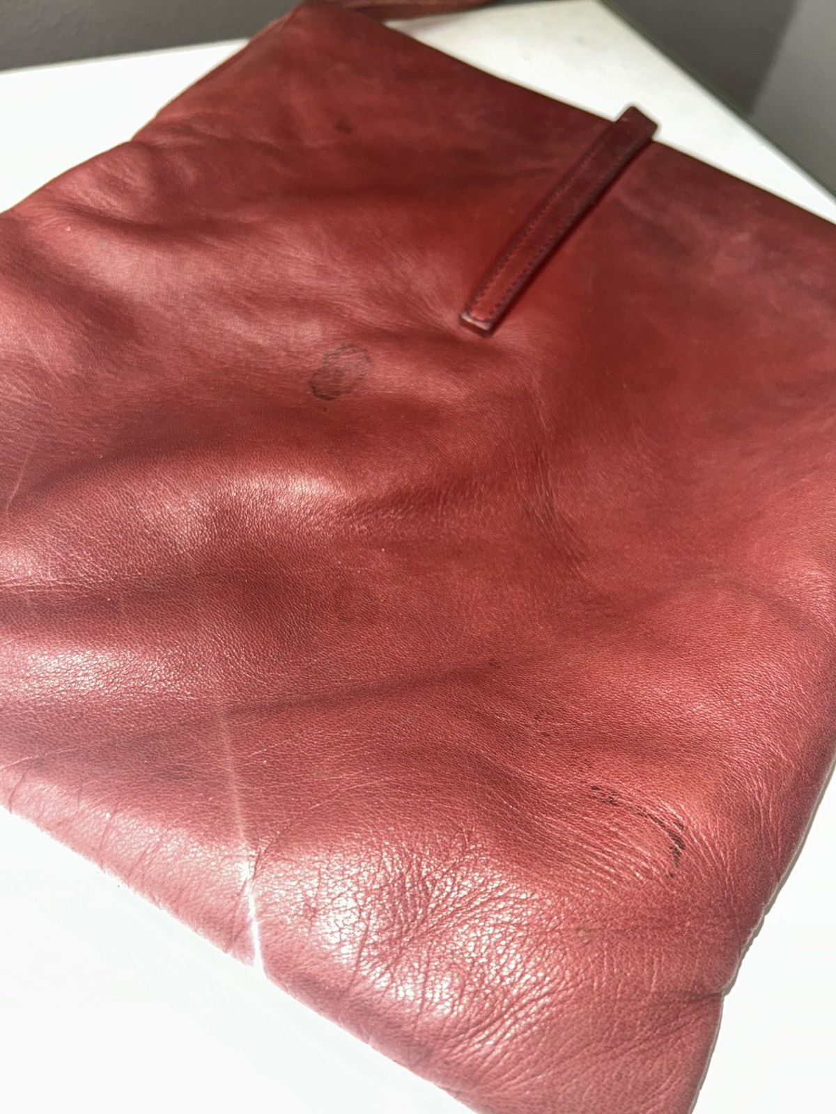 Loewe Vintage Loewe Burgundy Leather Shoulder Bag (project piece) Size ONE SIZE - 13 Thumbnail