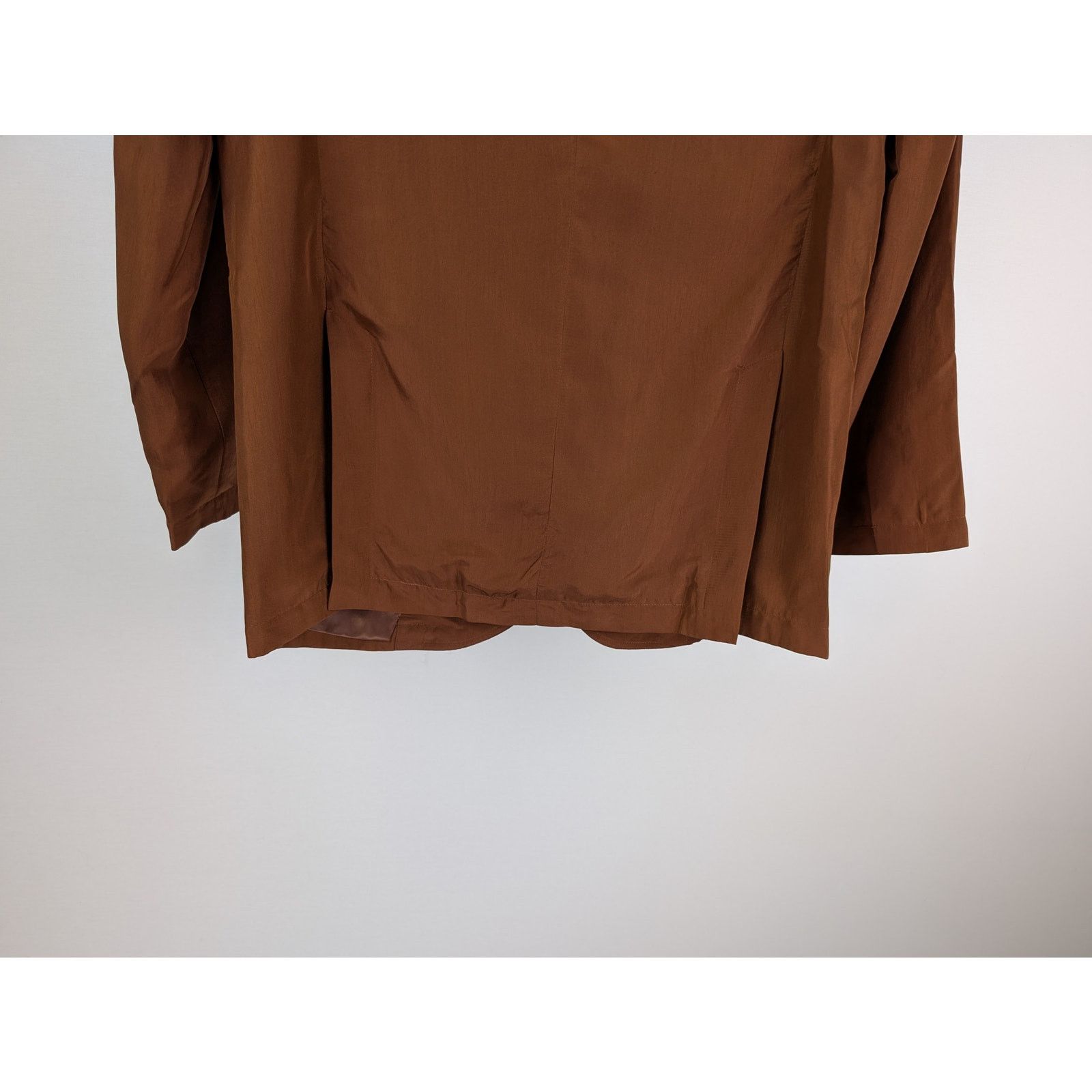 Gant o1rshd1 CC20 Relaxed Silk Suit Blazer Jacket in Cognac Brown Size US S / EU 44-46 / 1 - 12 Thumbnail