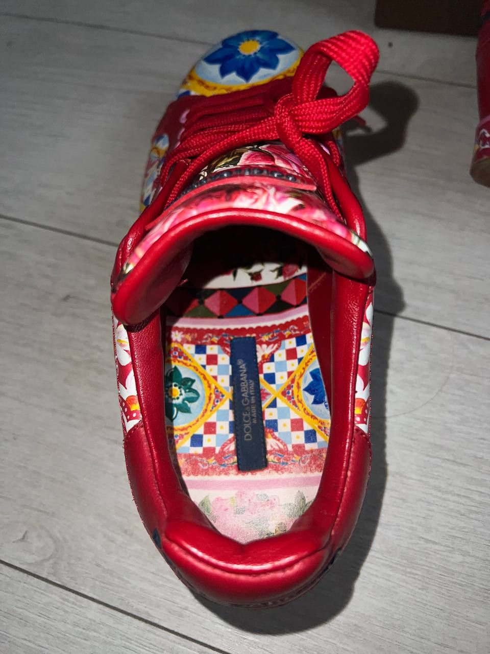 Dolce & Gabbana Dolce & Gabbana Carretto Print Portofino Sneakers Size US 10 / IT 40 - 3 Thumbnail