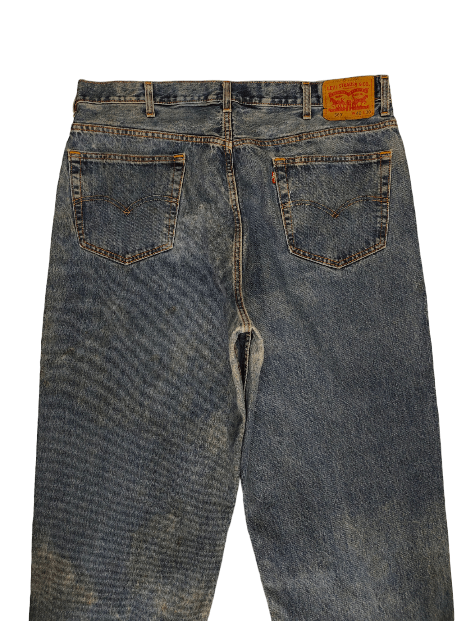 Levi's Vintage Clothing W40 2000s Levis 560 Sand Wash Faded Denim Jeans Size US 40 / EU 56 - 13 Thumbnail