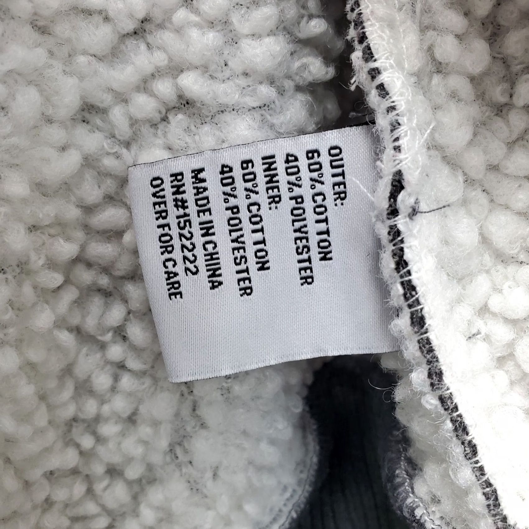 Vintage Q-Active Hoodie Mens L Gray Sherpa Lined Full Zip Pocket Drawstring Size US L / EU 52-54 / 3 - 7 Thumbnail