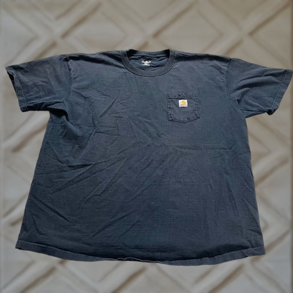 Carhartt VINTAGE? Wait, item is not vintage. So: Carhartt K87 T-Shirt Mens 3XL Navy Blue Crew Neck Short Sleeve Pocket Tee Size US XXL / EU 58 / 5 - 1 Thumbnail