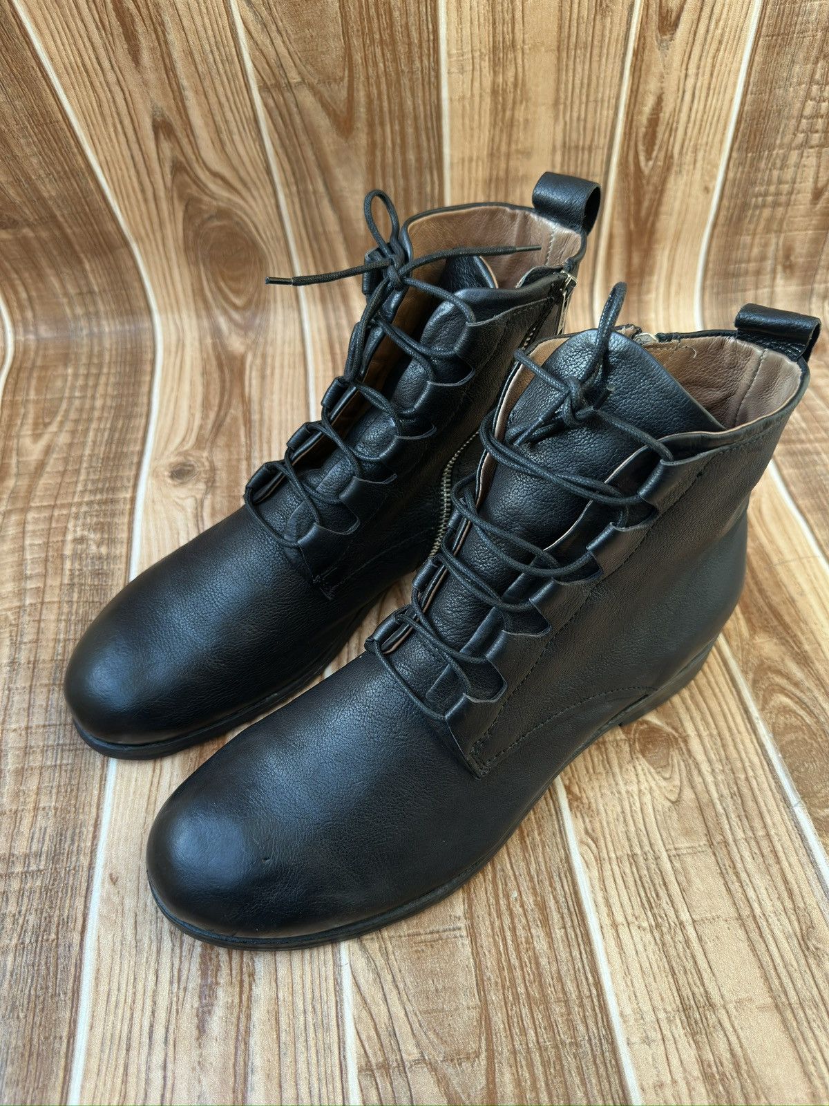 A.S.98 AS 98 Air Step Black Leather Side Zip Boots like Rick Owens Size US 11 / EU 44 - 4 Thumbnail
