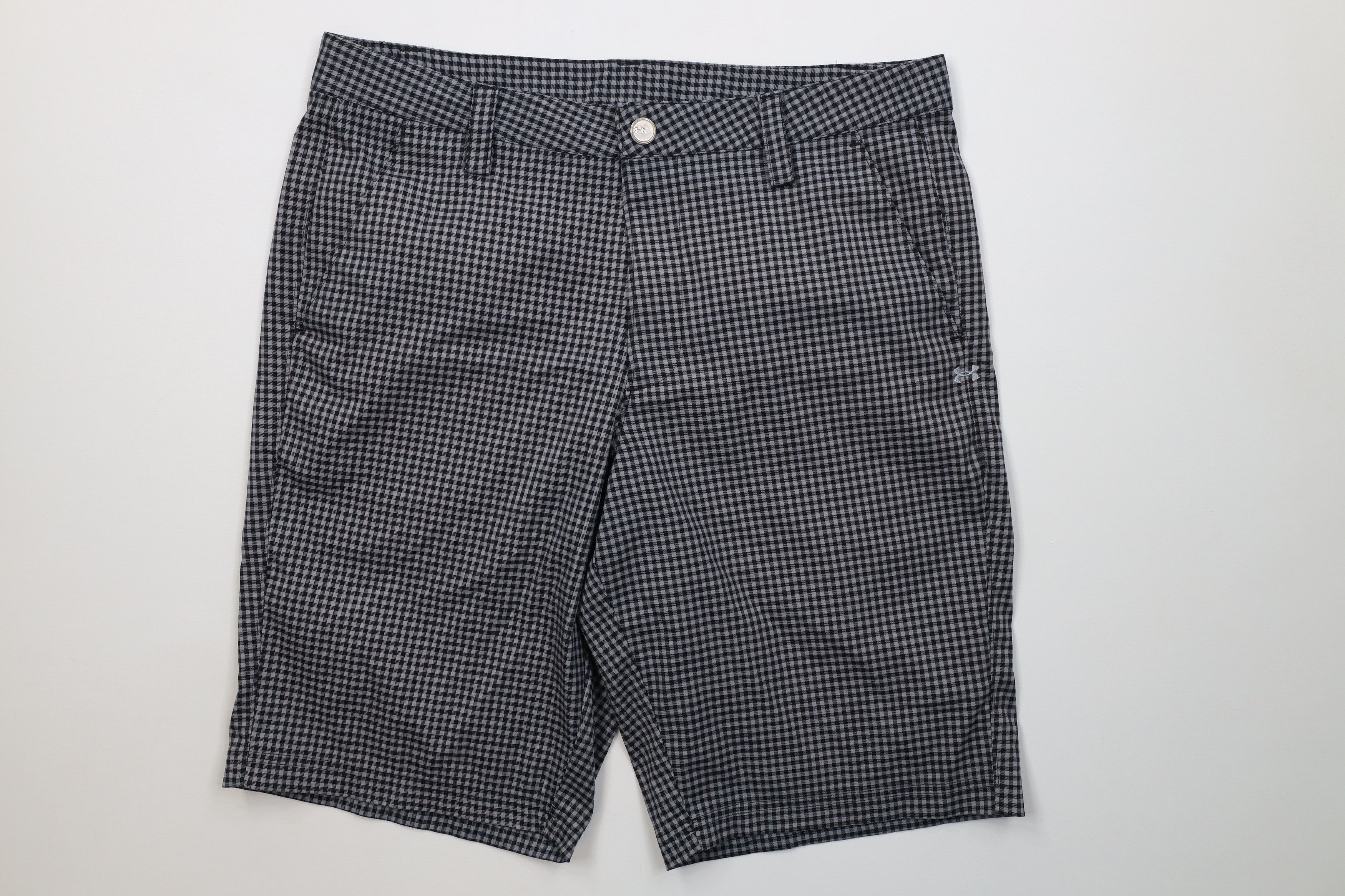 Under Armour Under Armour Golfing Golf Chino Shorts Gray Gingham Plaid Size US 34 / EU 50 - 1 Thumbnail