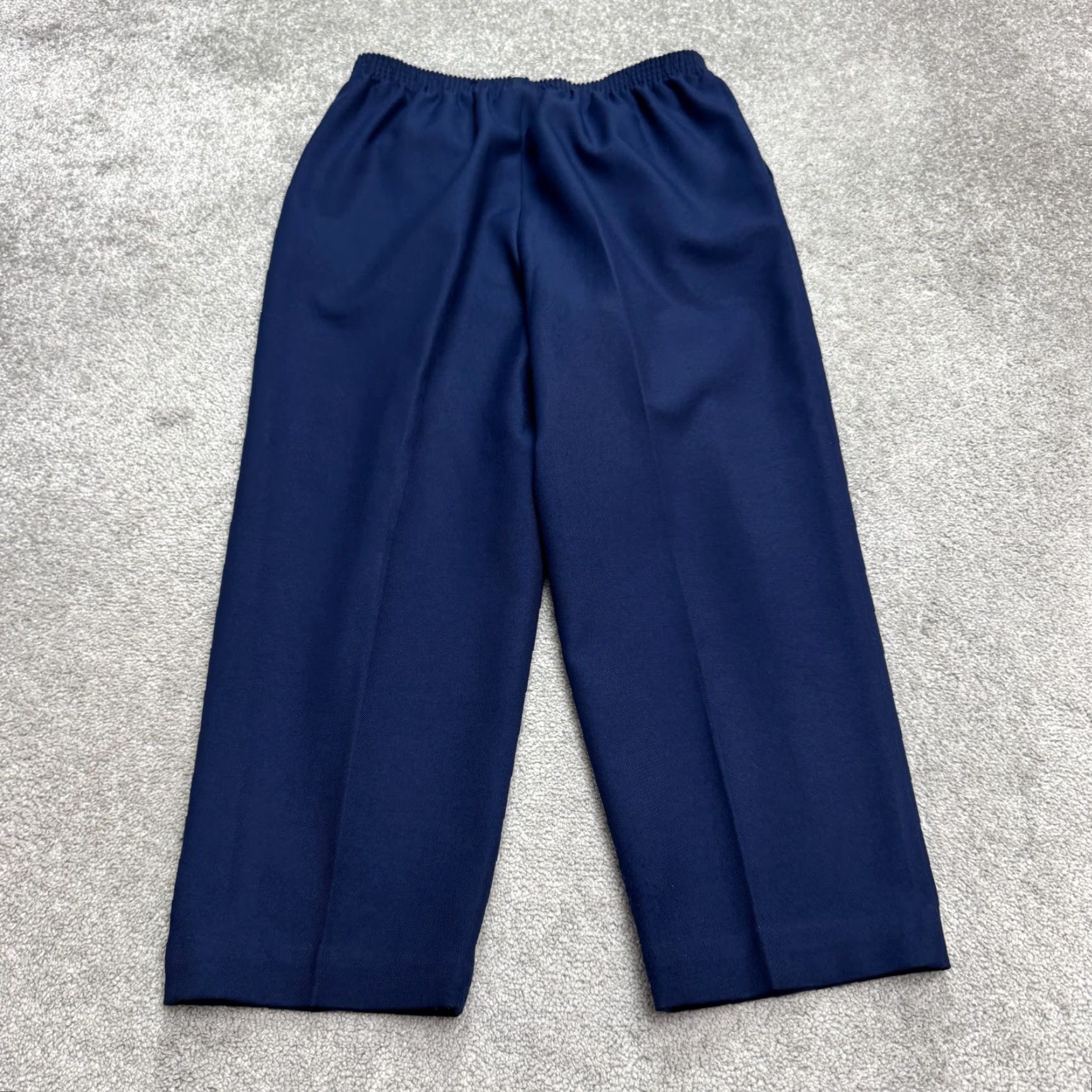 Vintage VINTAGE Alfred Dunner Pants Cropped 90s Navy Blue 14 Womens Size 36" / US 14 / IT 50 - 2 Thumbnail