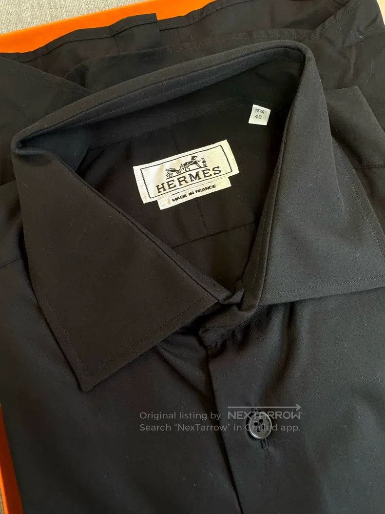 Hermes Hermes Black long-sleeve shirt Size US XXS / EU 40 - 6 Thumbnail