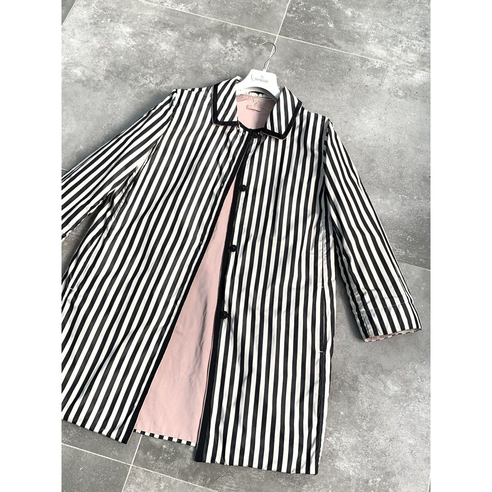 Max Mara Women REVERSIBLE MAX MARA SILK Trench Coat Jacket EU 40 US10 Size L / US 10 / IT 46 - 6 Thumbnail