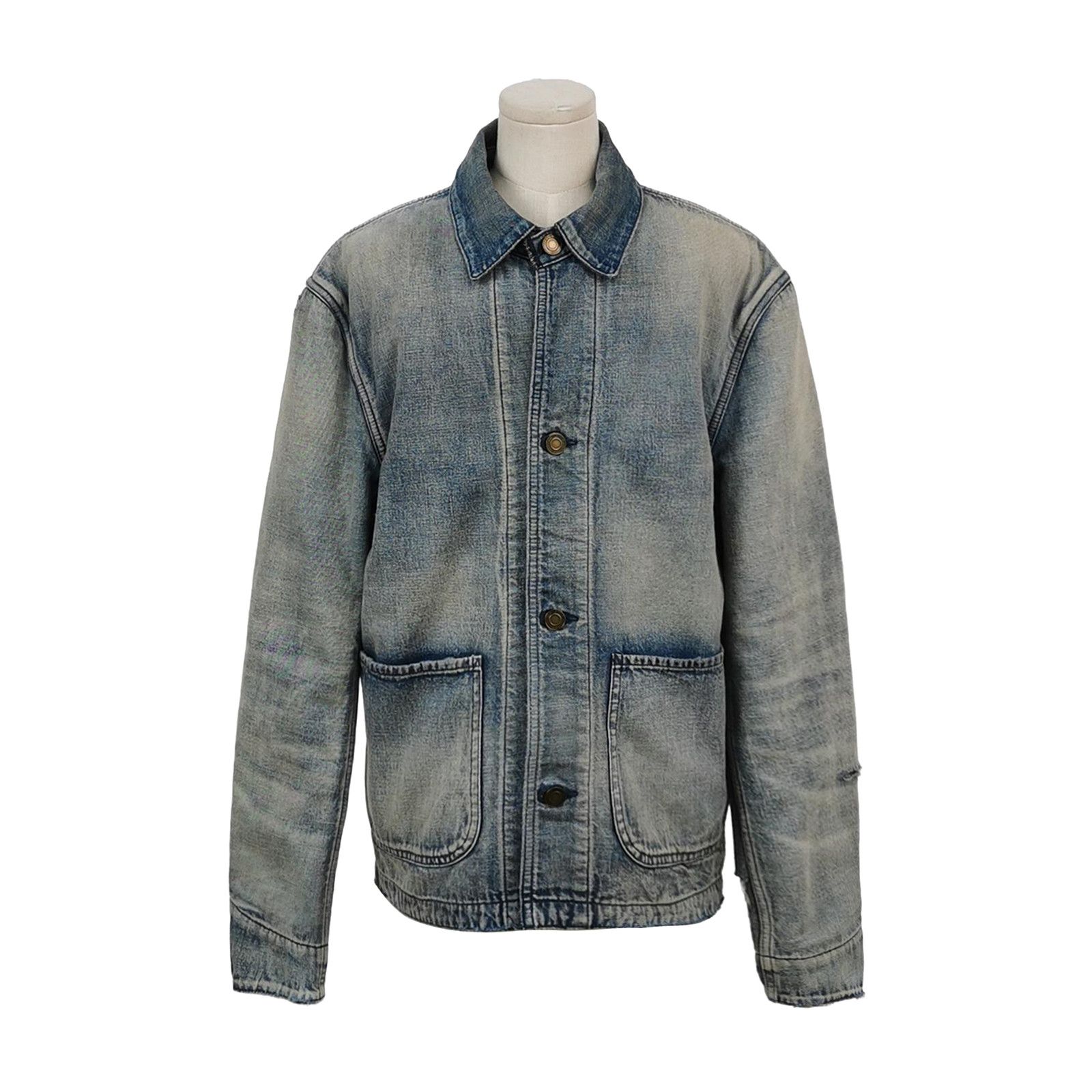 Saint Laurent Paris Saint Laurent Faded Denim Jacket Size XS Size US XS / EU 42 / 0 - 1 Thumbnail