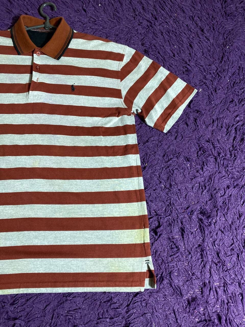 Polo Ralph Lauren × Vintage Vintage Striped Polo Ralph Lauren Shirt basic logo polo Size US L / EU 52-54 / 3 - 20 Thumbnail