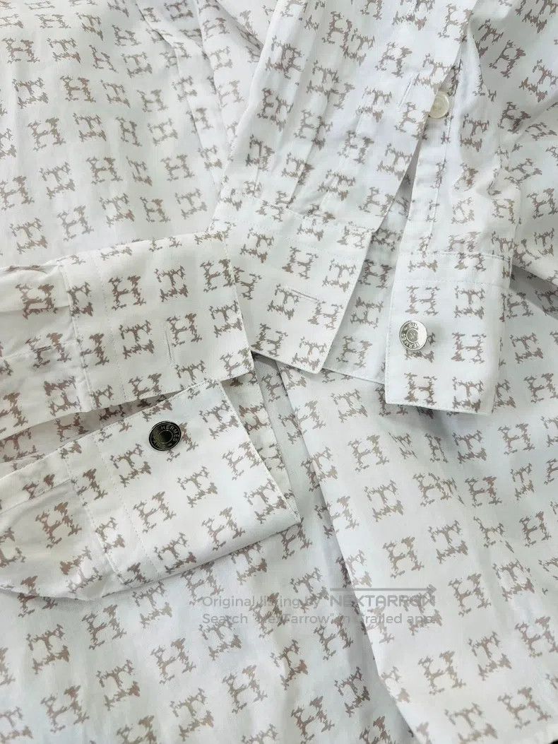 Hermes Hermes size 43 Full print H shirt Size US S / EU 44-46 / 1 - 5 Thumbnail